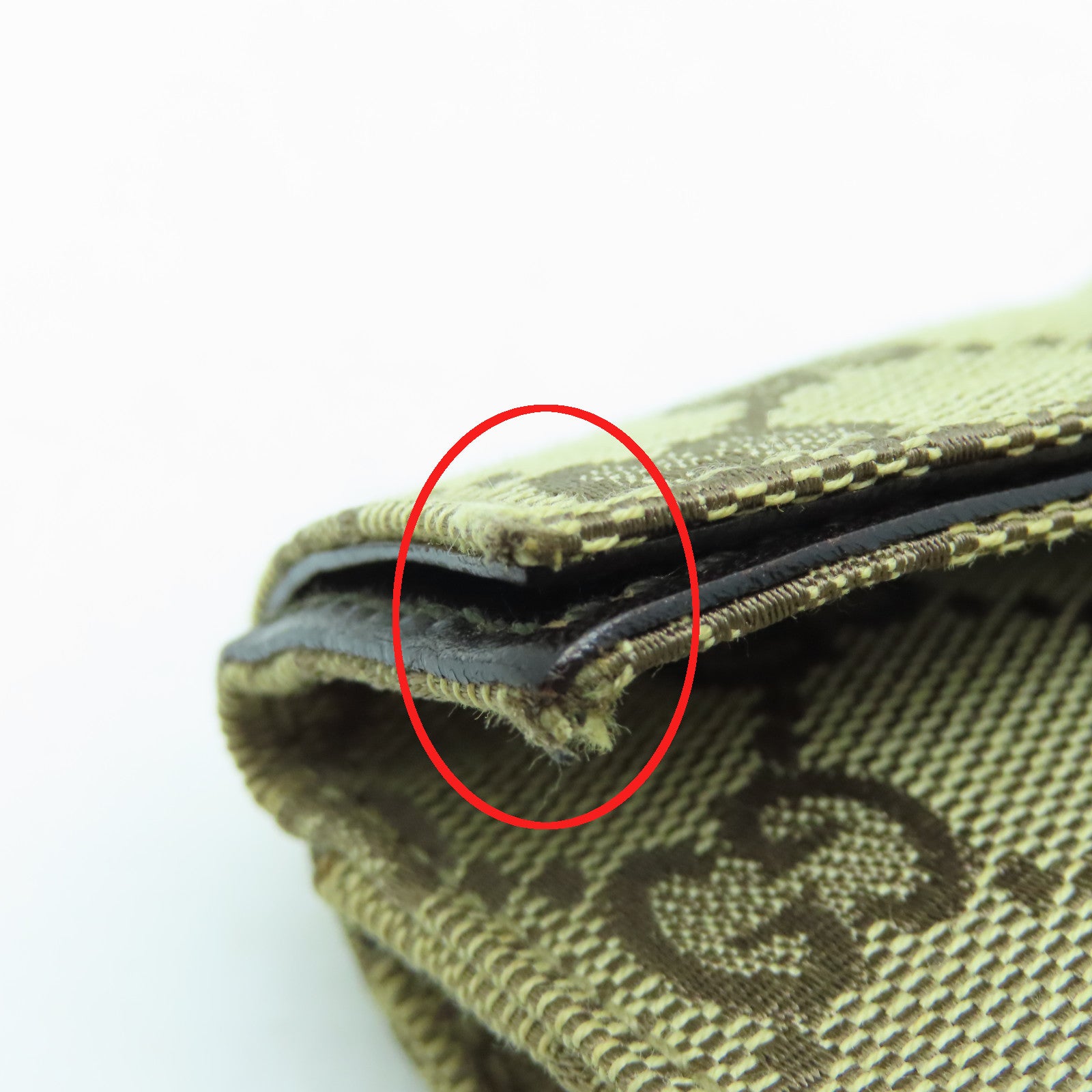 GUCCI Canvas Pouch Clutch Brown