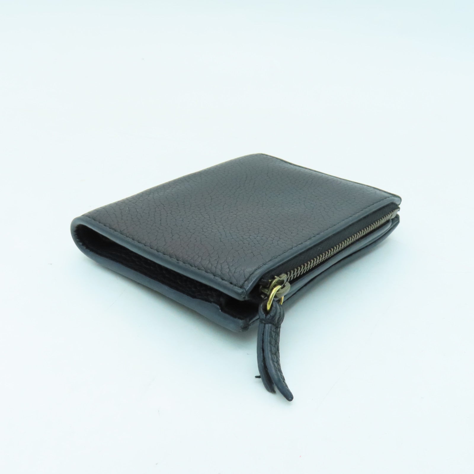 GUCCI 牛皮皮革Wallet金扣錢包黑色