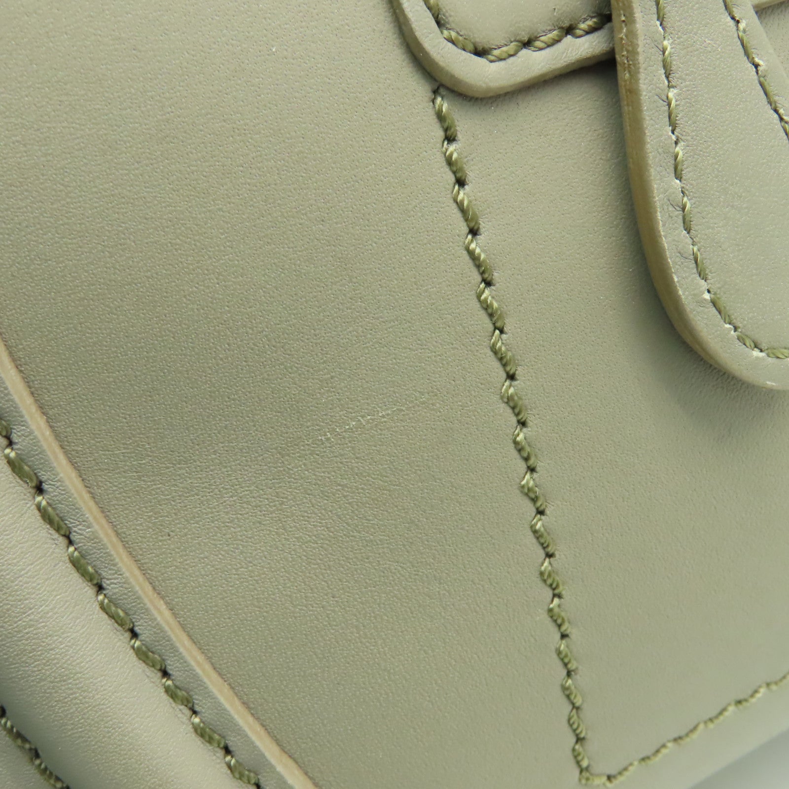 CELINE 牛皮皮革Mini Luggage金扣手挽袋灰色