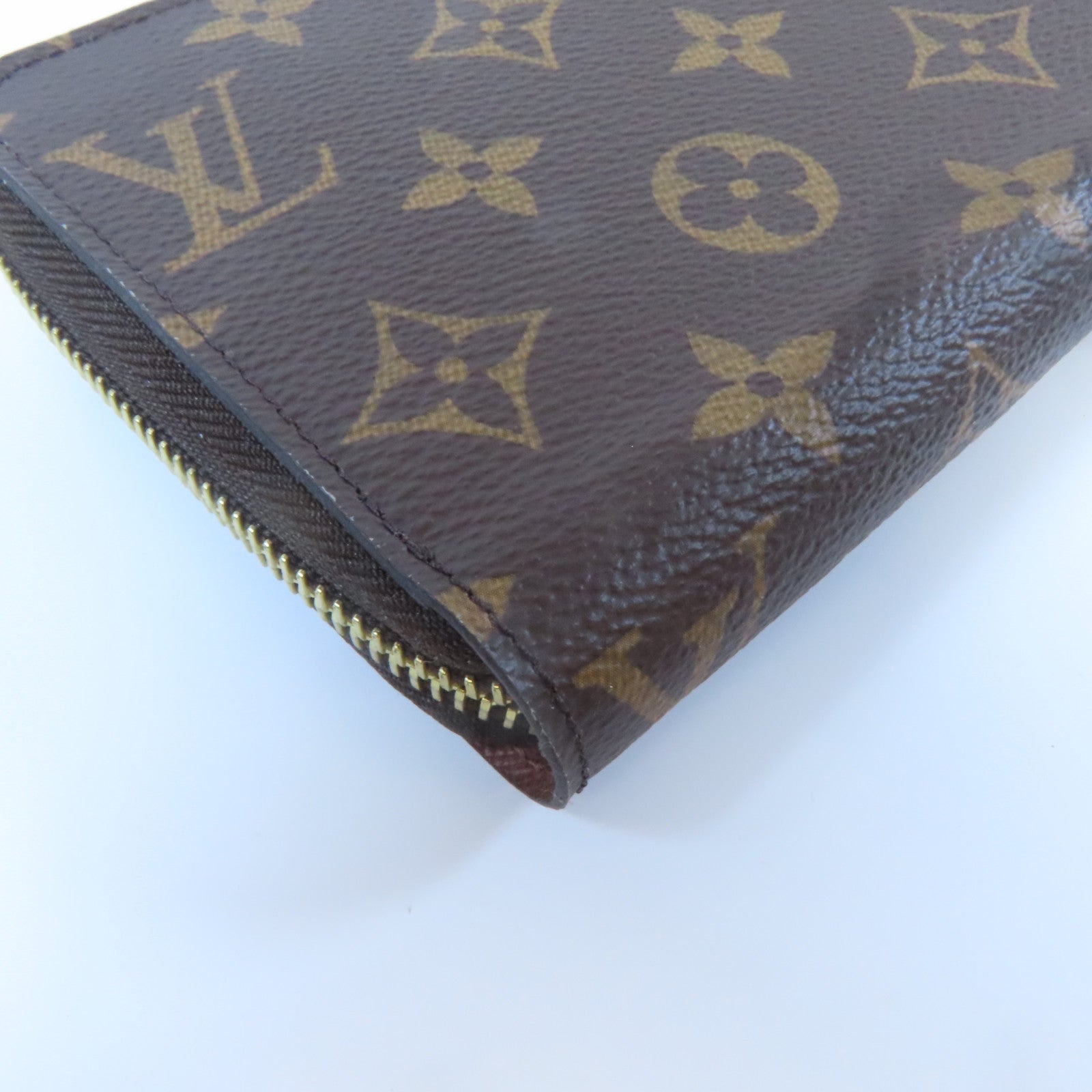 LOUIS VUITTON Monogram Zippy Wallet金扣長錢包啡色
