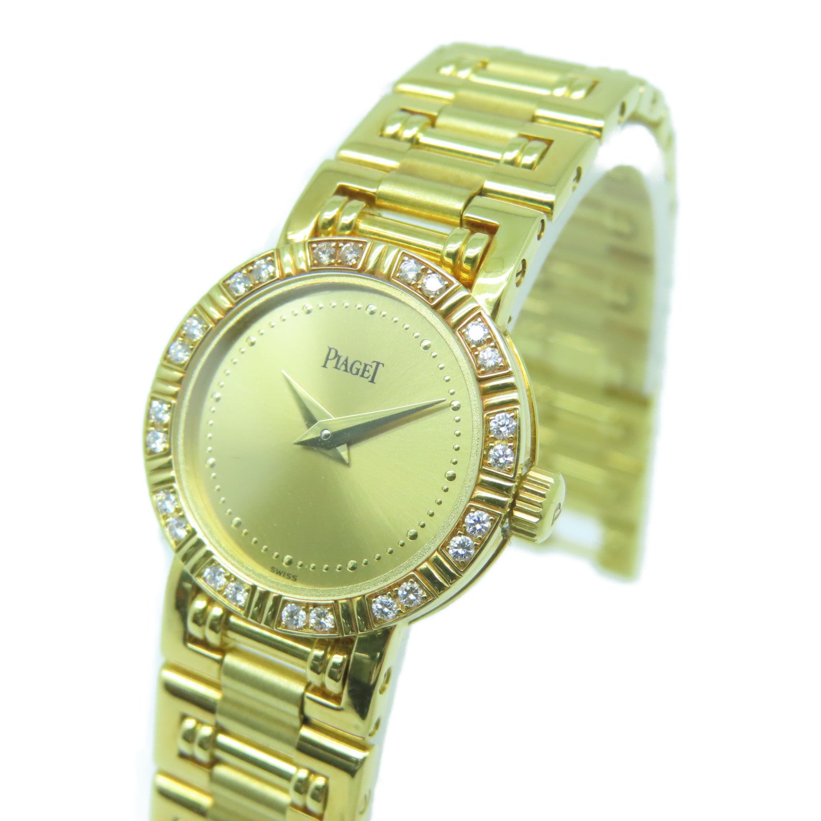 PIAGET 18K黃金Dancer手錶石英機芯金色