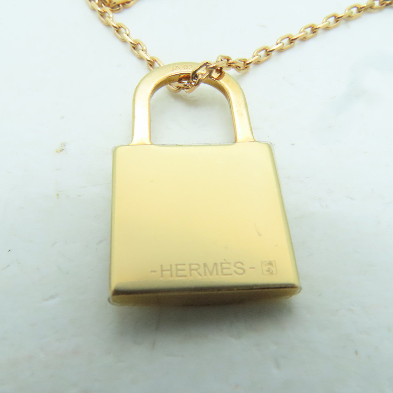 HERMES Swift皮革O Kelly Necklace項鍊玫瑰金/黑色