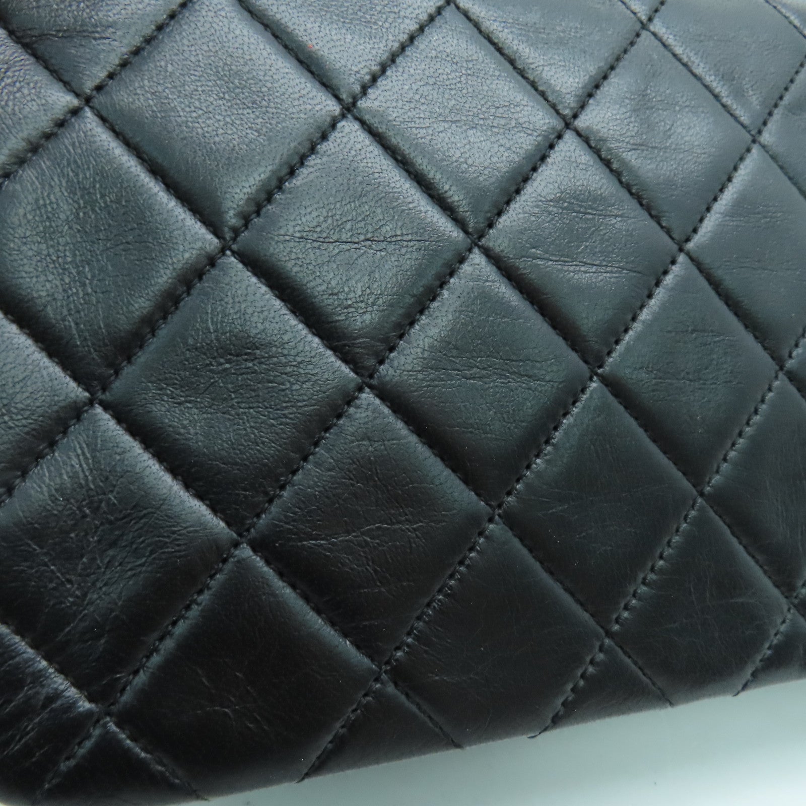 CHANEL 菱格羊皮皮革Chain Shoulder金扣肩背袋黑色