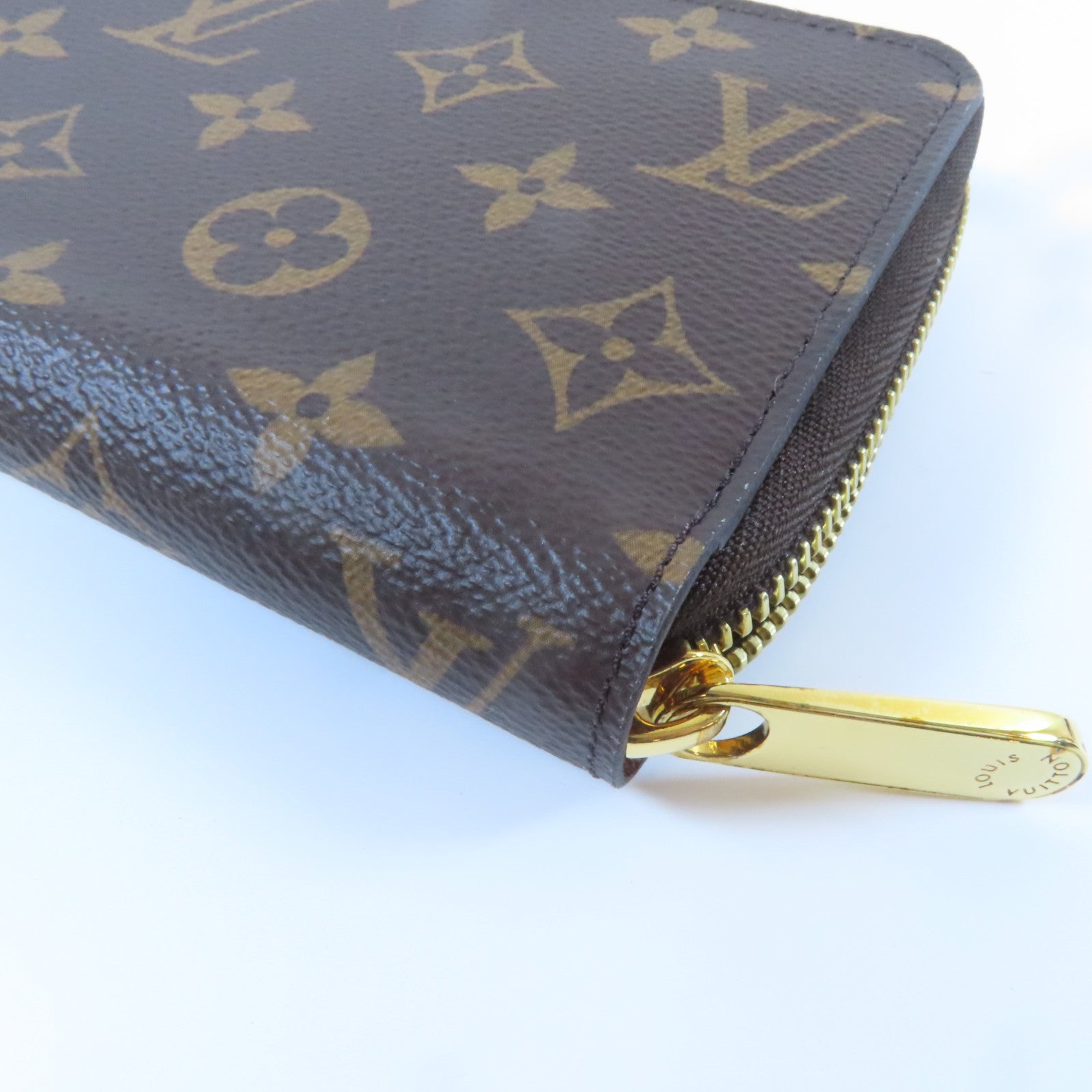 LOUIS VUITTON Monogram Zippy Wallet金扣長錢包啡色