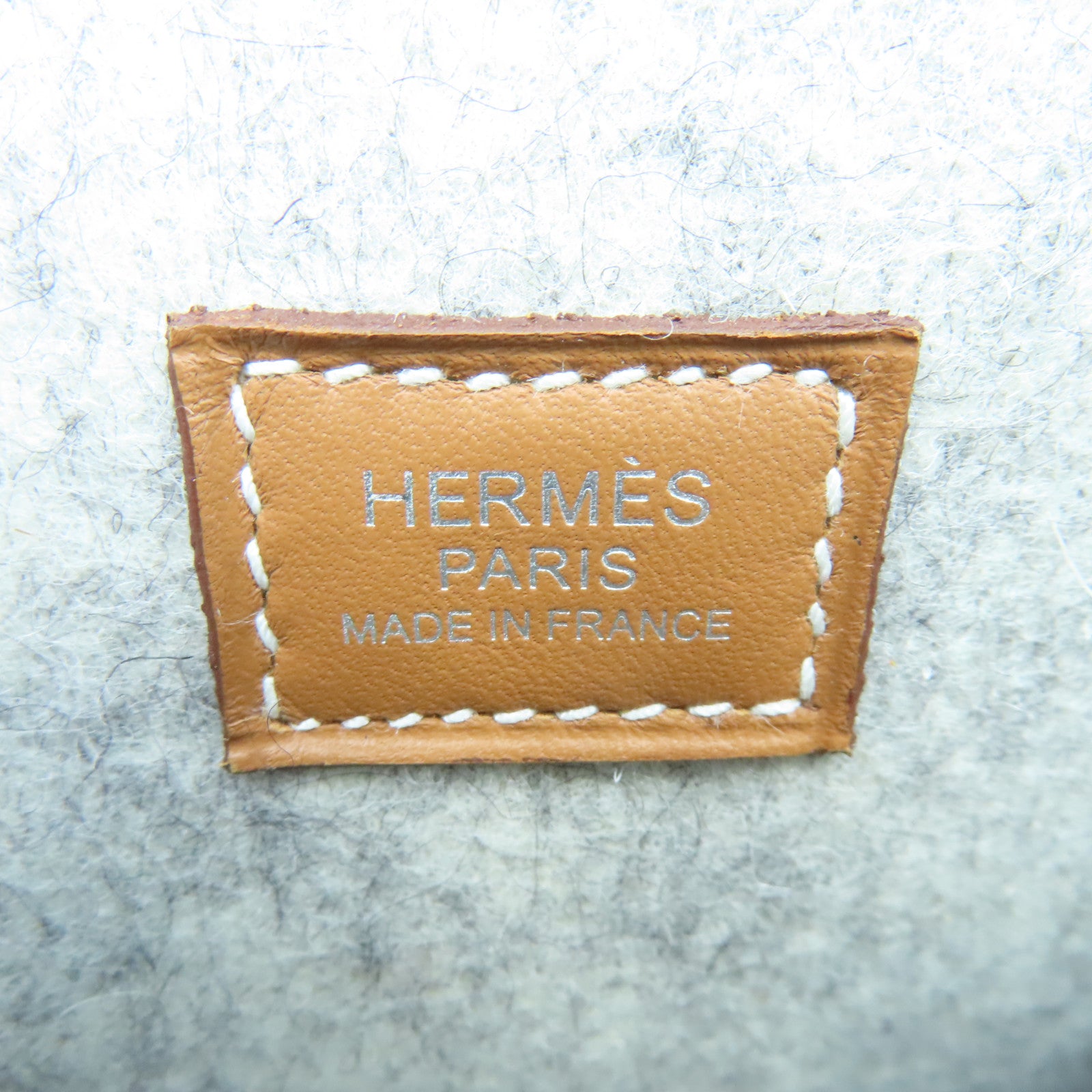 HERMES Swift皮革/羊絨Evelyne TPM銀扣肩背袋灰色/金色/經典駝色