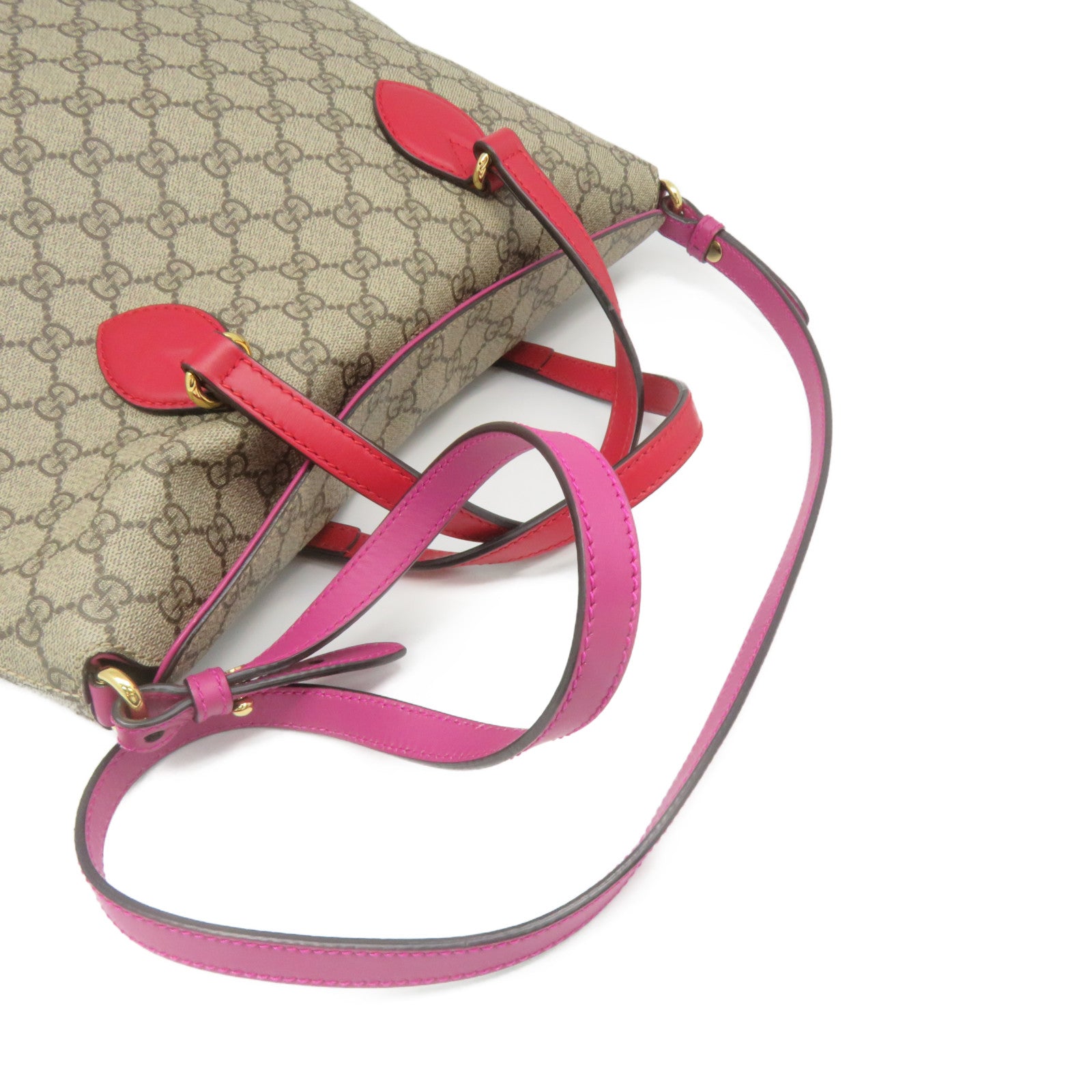 GUCCI Coated Canvas 2Way Shoulder Bag Handle Shoulder Bag Brown