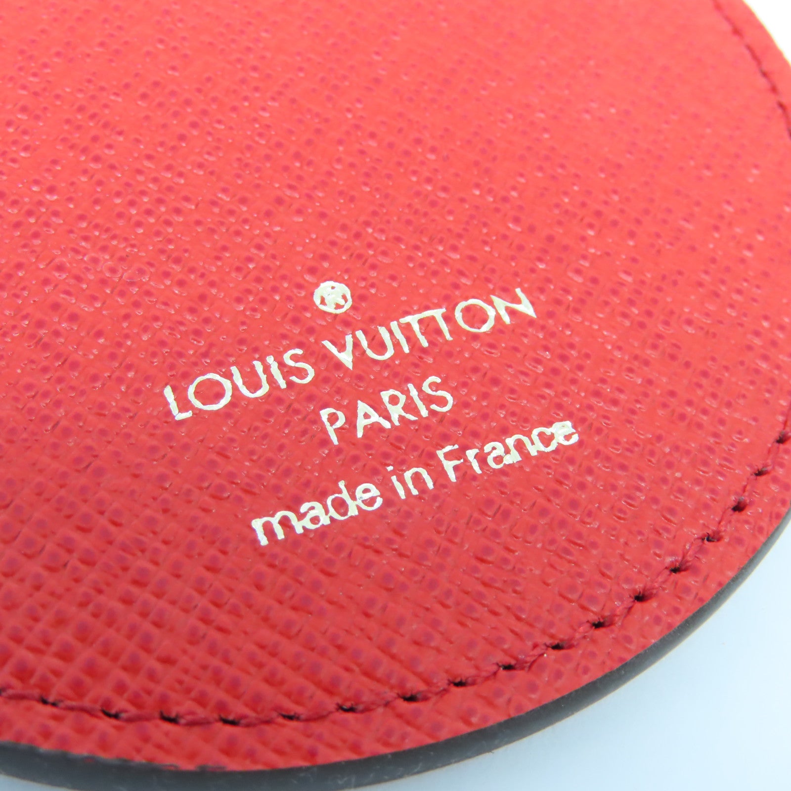 LOUIS VUITTON Monogram Key Ring金扣鎖匙圈啡色/紅色