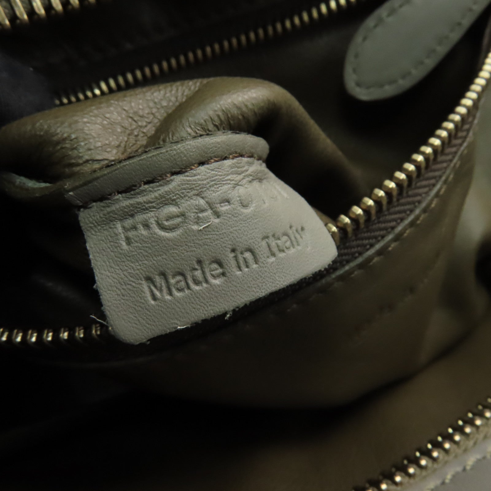 CELINE 牛皮皮革Mini Luggage金扣手挽袋灰色