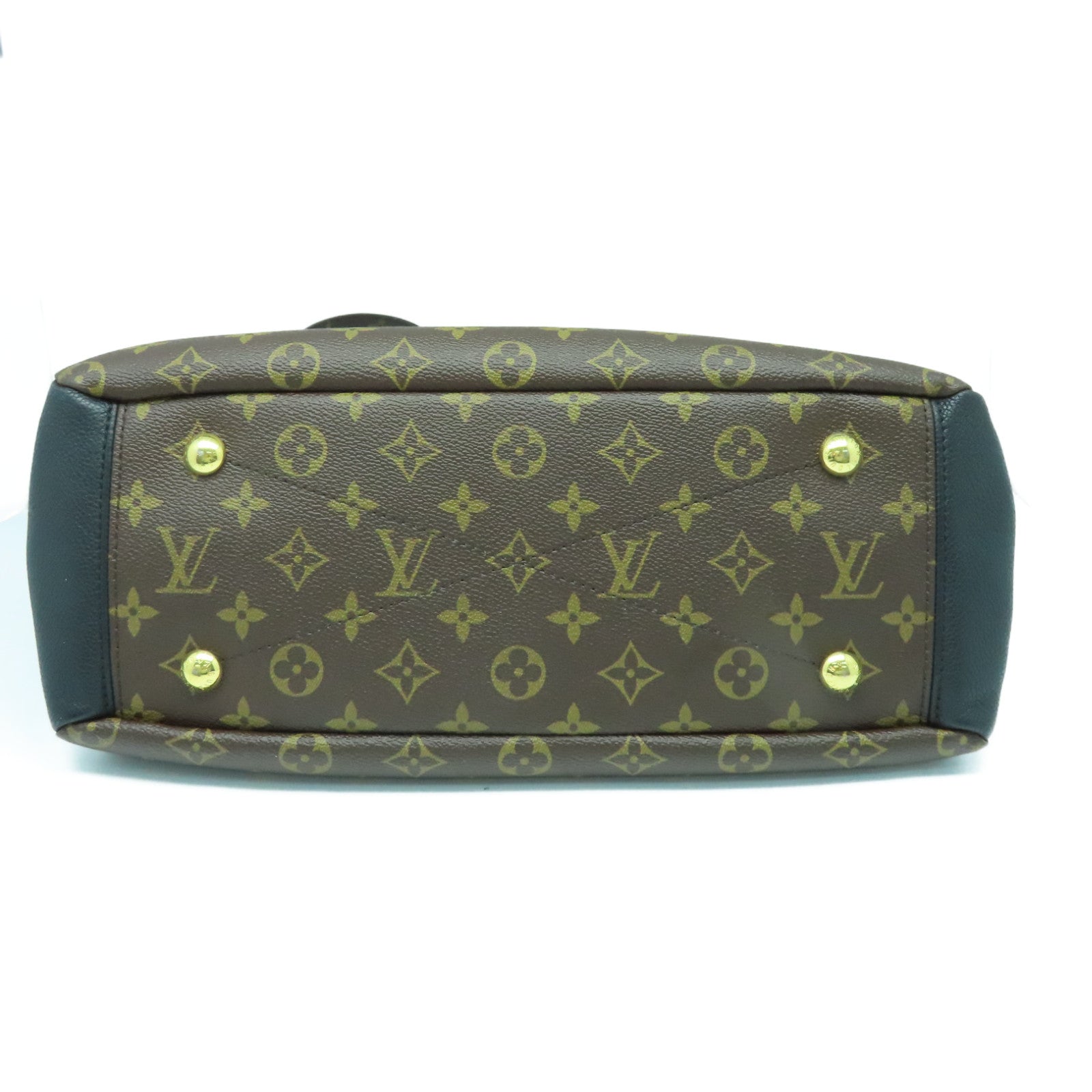 LOUIS VUITTON Monogram Pallas金扣手挽肩背两用袋啡色/黑色