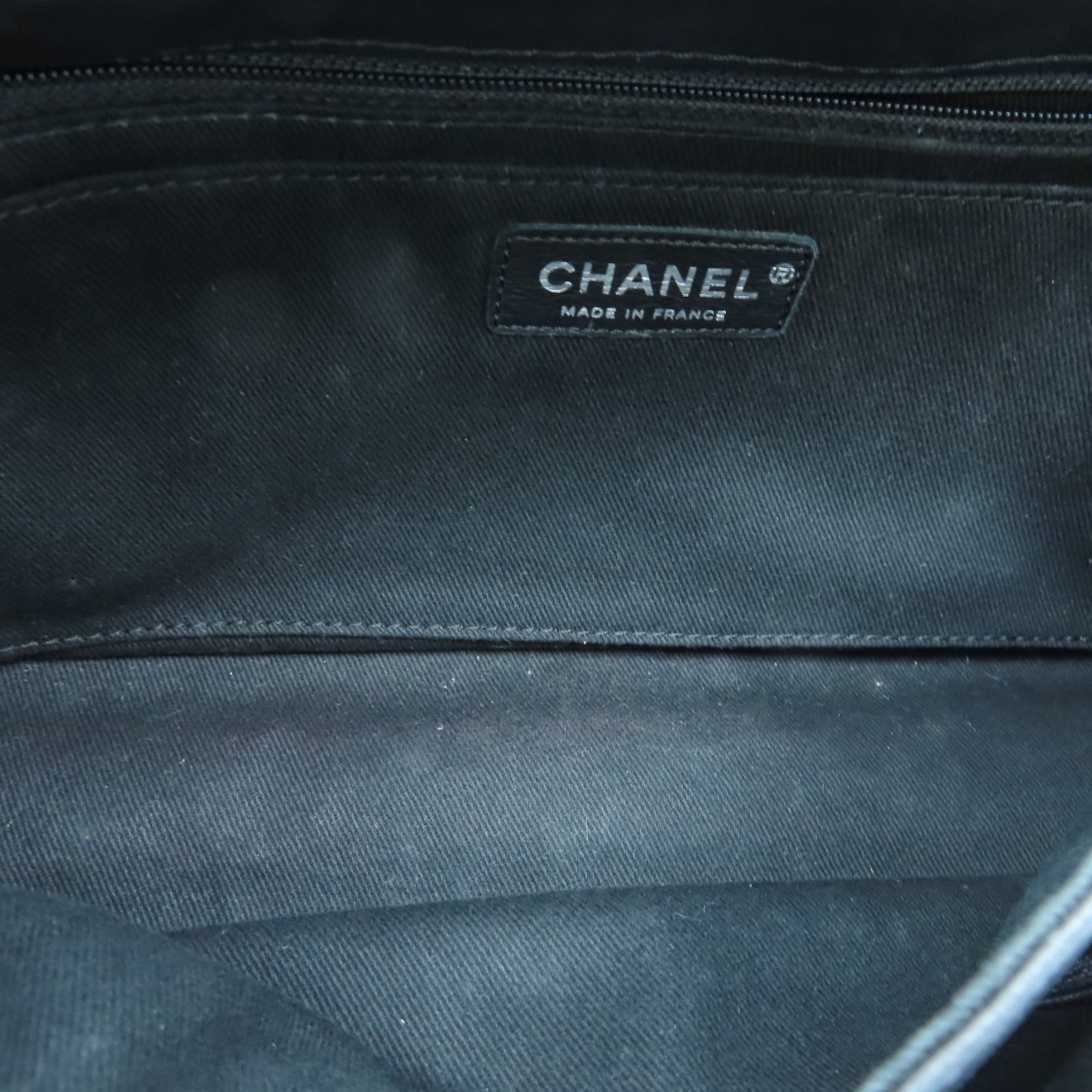 CHANEL 菱格牛皮皮革Shoulder Bag銀扣鏈帶肩背袋黑色