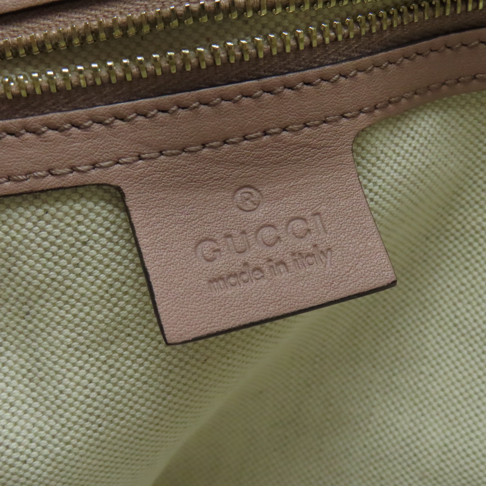 GUCCI 【激減優惠】漆皮皮革Shoulder Bag金扣肩背袋米色
