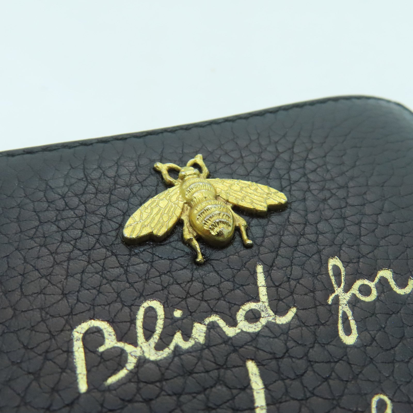 GUCCI 牛皮皮革Wallet金扣錢包黑色