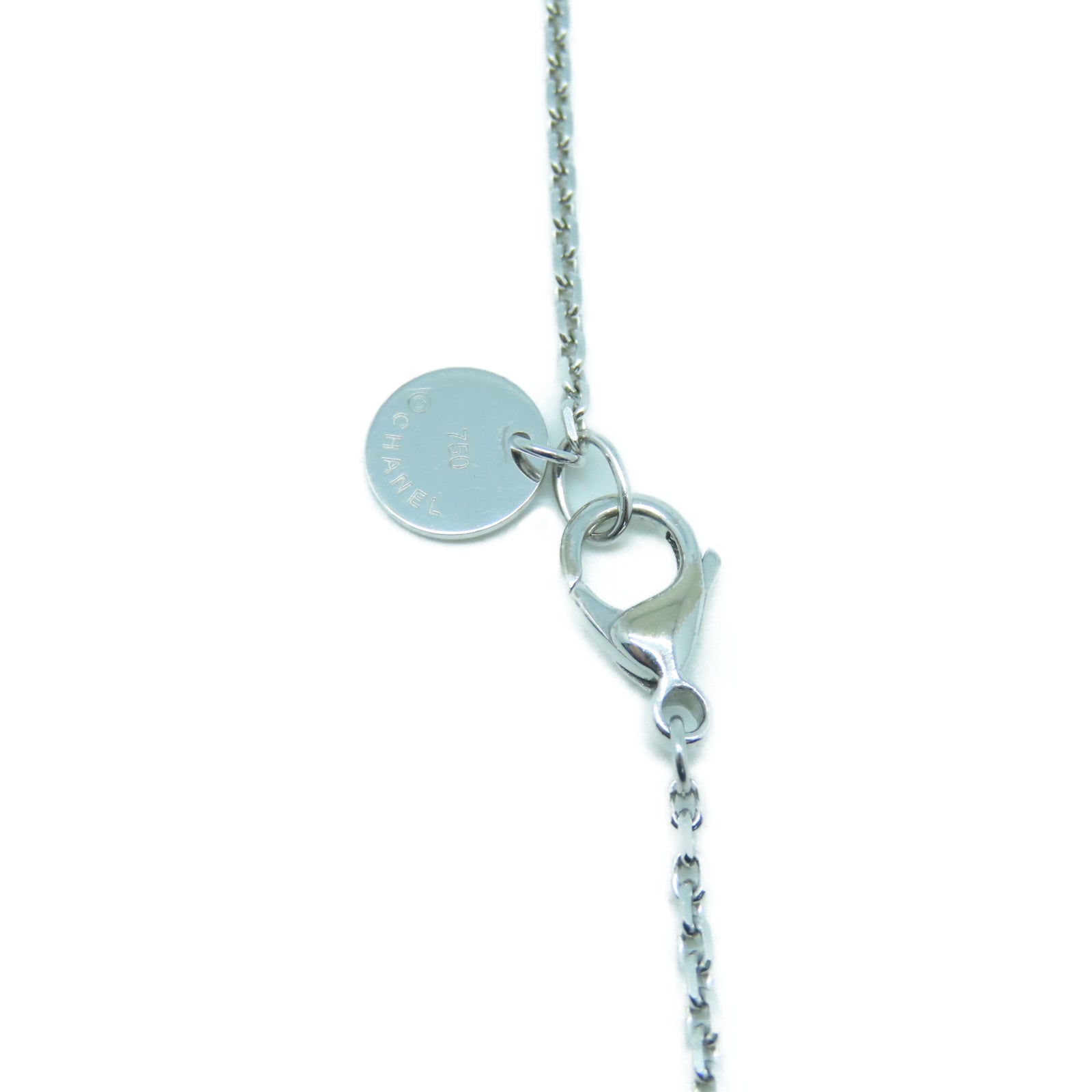 CHANEL 18K白金Ultra Necklace銀扣項鍊黑色銀色