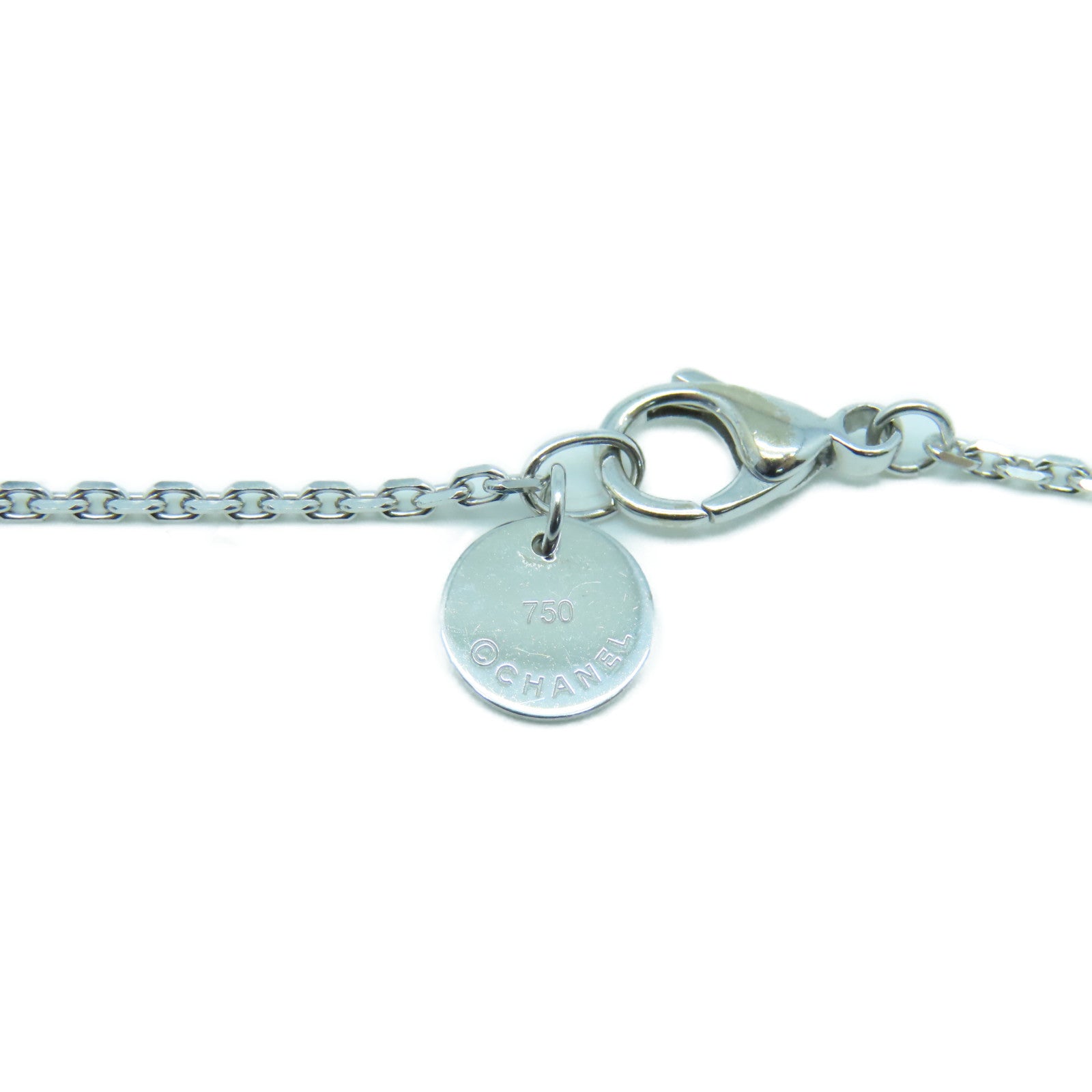 CHANEL 18K白金Ultra Necklace銀扣項鍊黑色銀色