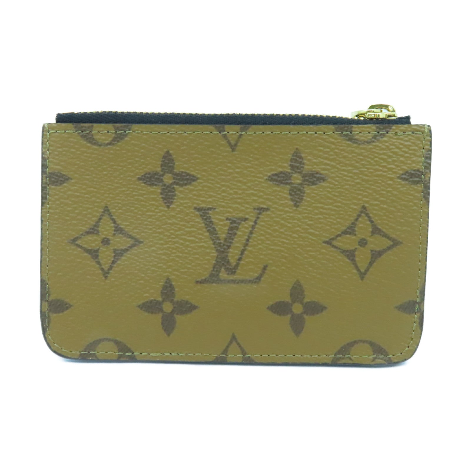 LOUIS VUITTON 【激減優惠】Monogram Reverse Card Case金扣卡片套啡色/黑色