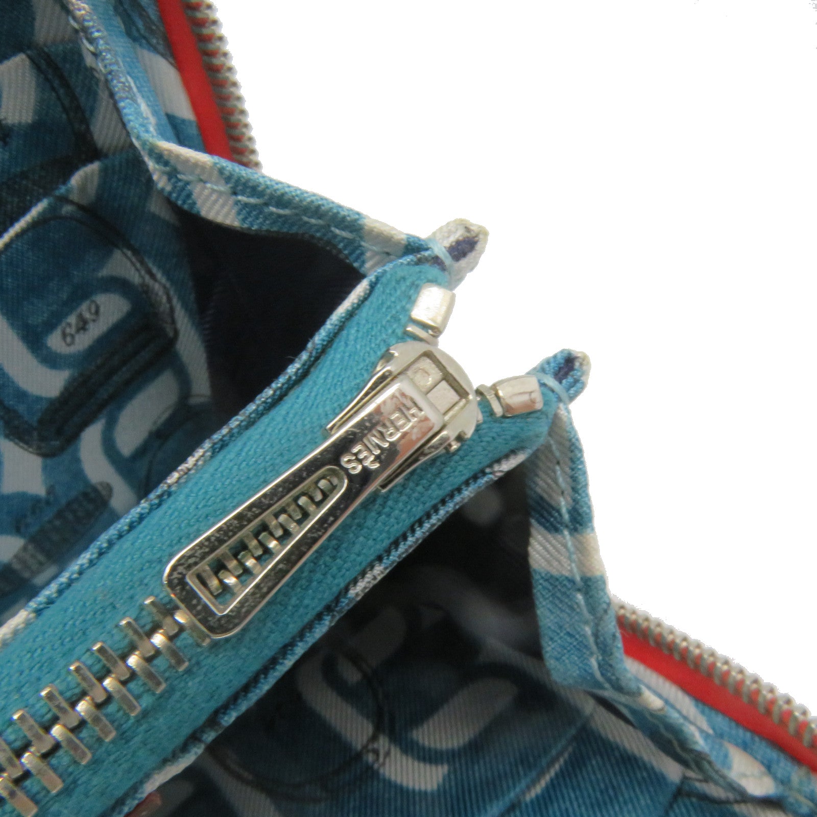 HERMES Epsom皮革Silkin Compact Wallet银扣拉链短钱包Feu桃红色
