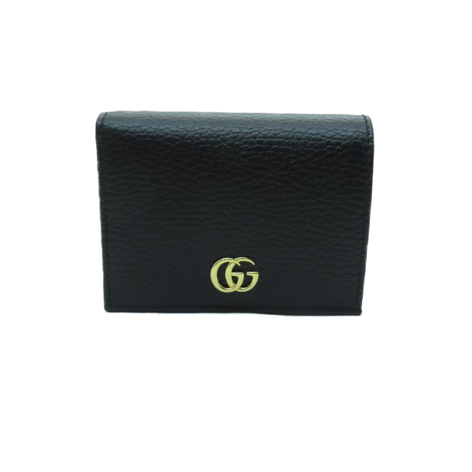 GUCCI 牛皮皮革GG Marmont Wallet金扣錢包黑色