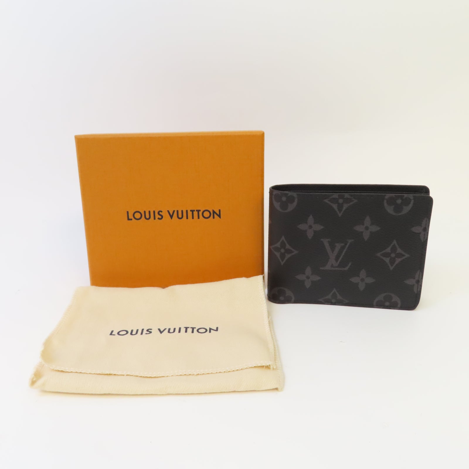 LOUIS VUITTON Monogram Eclipse Slender Wallet錢包黑色