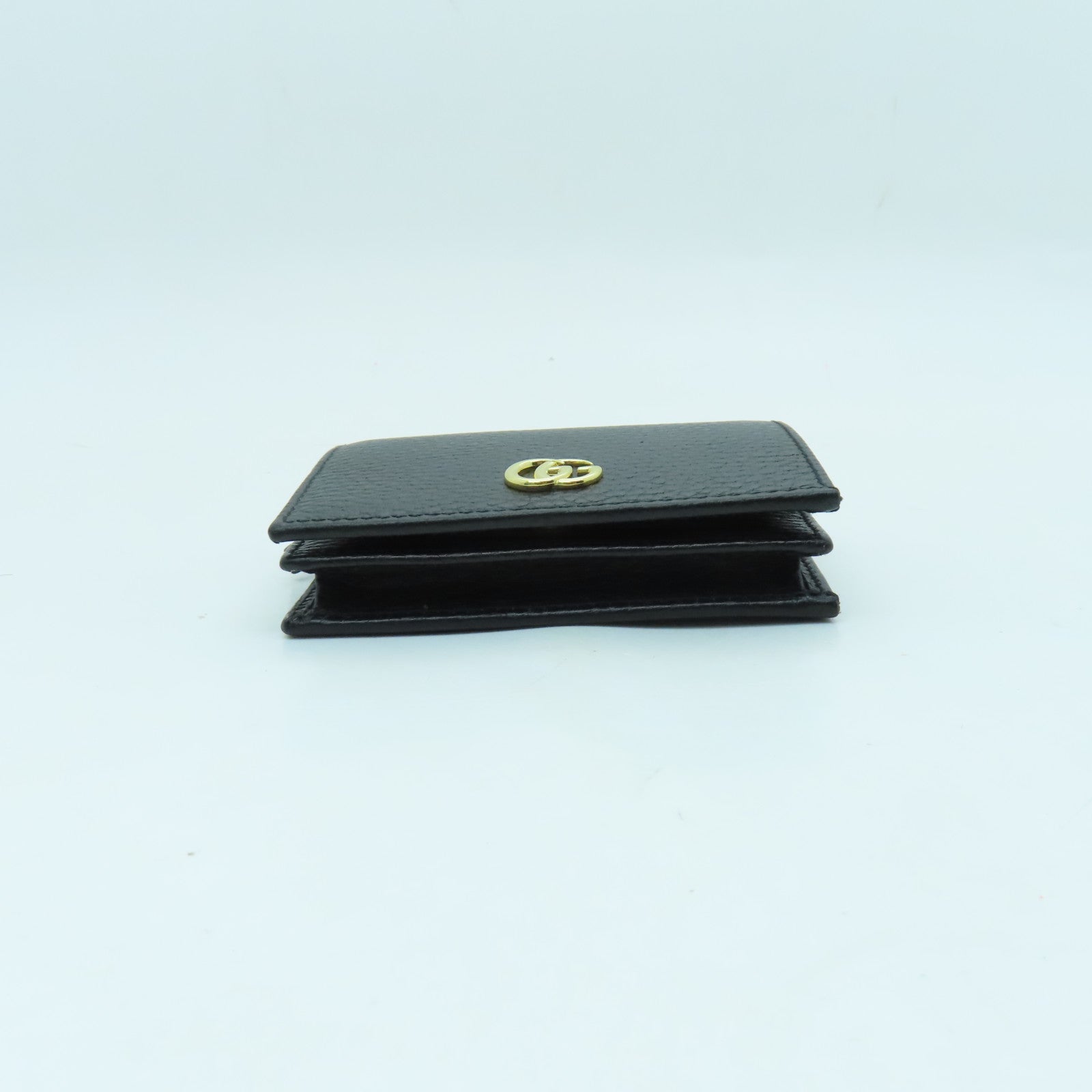 GUCCI 牛皮皮革GG Marmont Wallet金扣錢包黑色