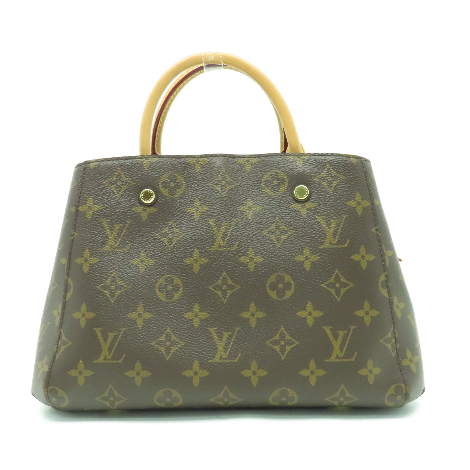 LOUIS VUITTON Monogram Montaigne BB金扣手挽肩背兩用袋啡色