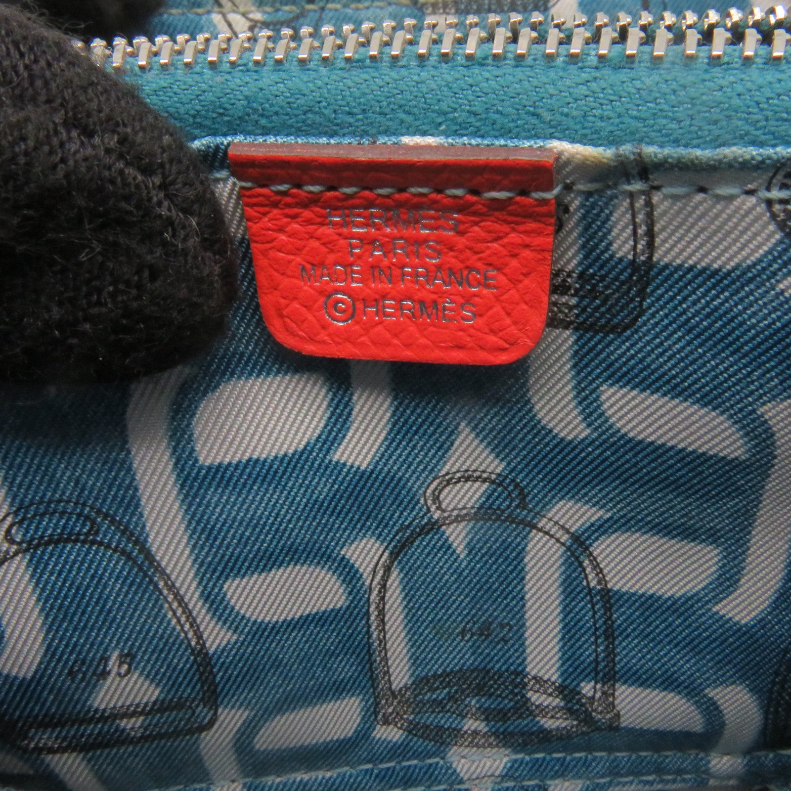 HERMES Epsom皮革Silkin Compact Wallet银扣拉链短钱包Feu桃红色