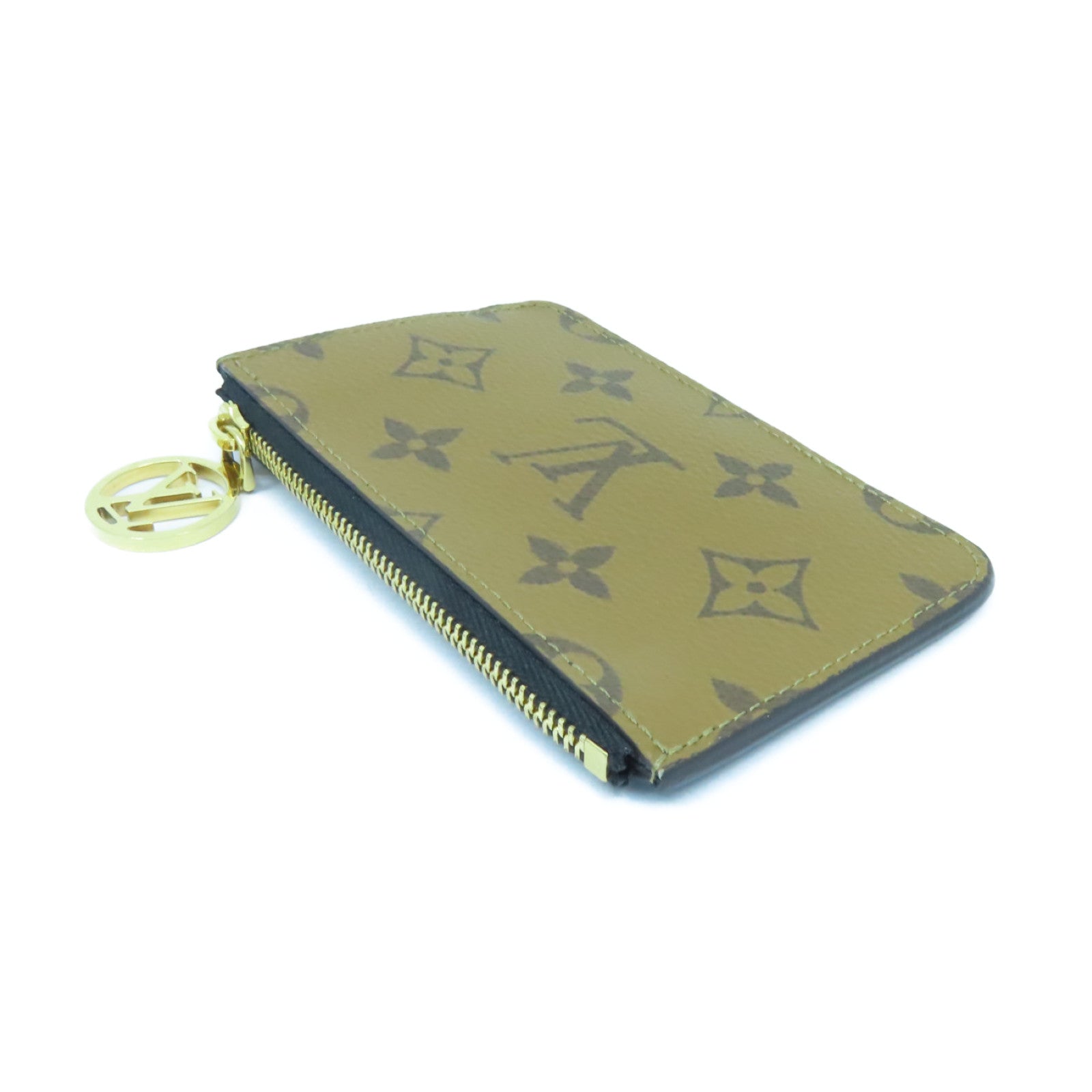 LOUIS VUITTON 【激減優惠】Monogram Reverse Card Case金扣卡片套啡色/黑色