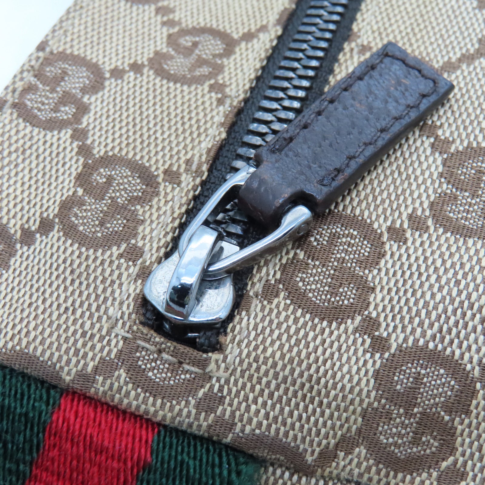 GUCCI 帆布Waist Bag銀扣腰包啡色