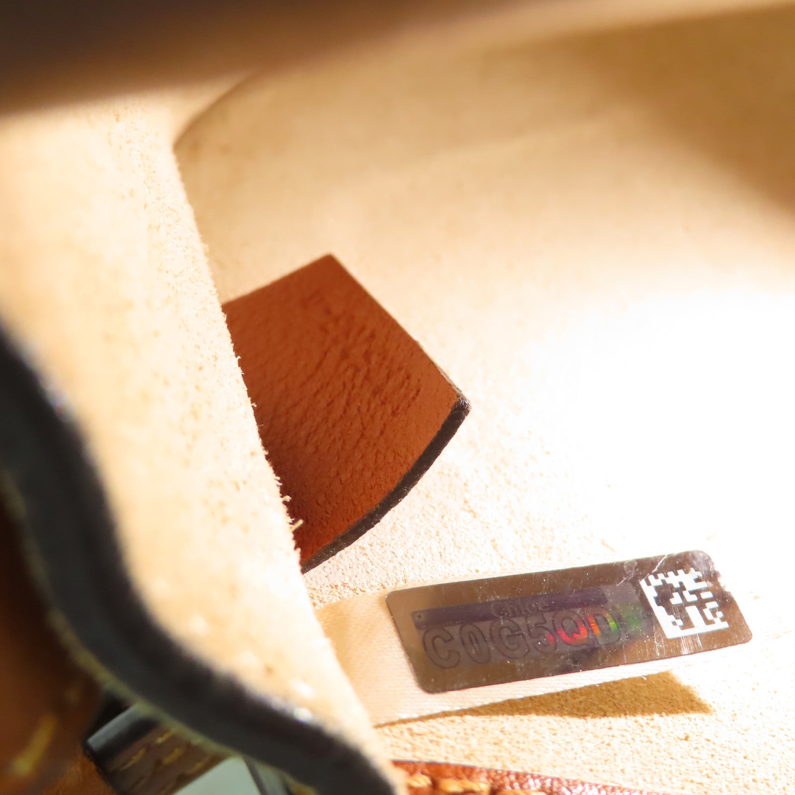 Chloe 牛皮/麂皮皮革Shoulder Bag金扣肩背袋啡色