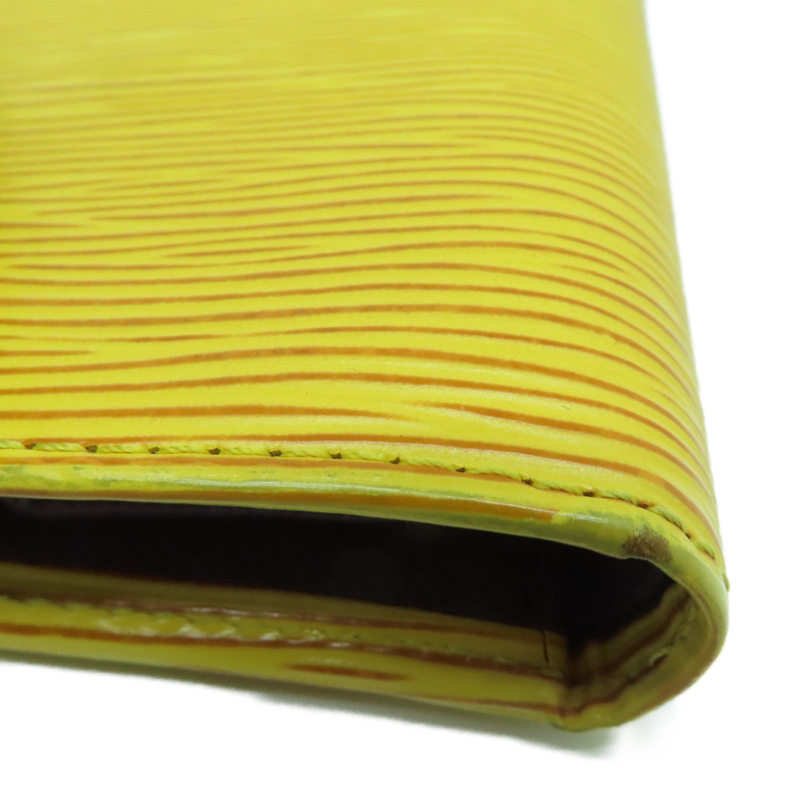 LOUIS VUITTON Epi Porte Billets Gold Buckle Wallet Yellow