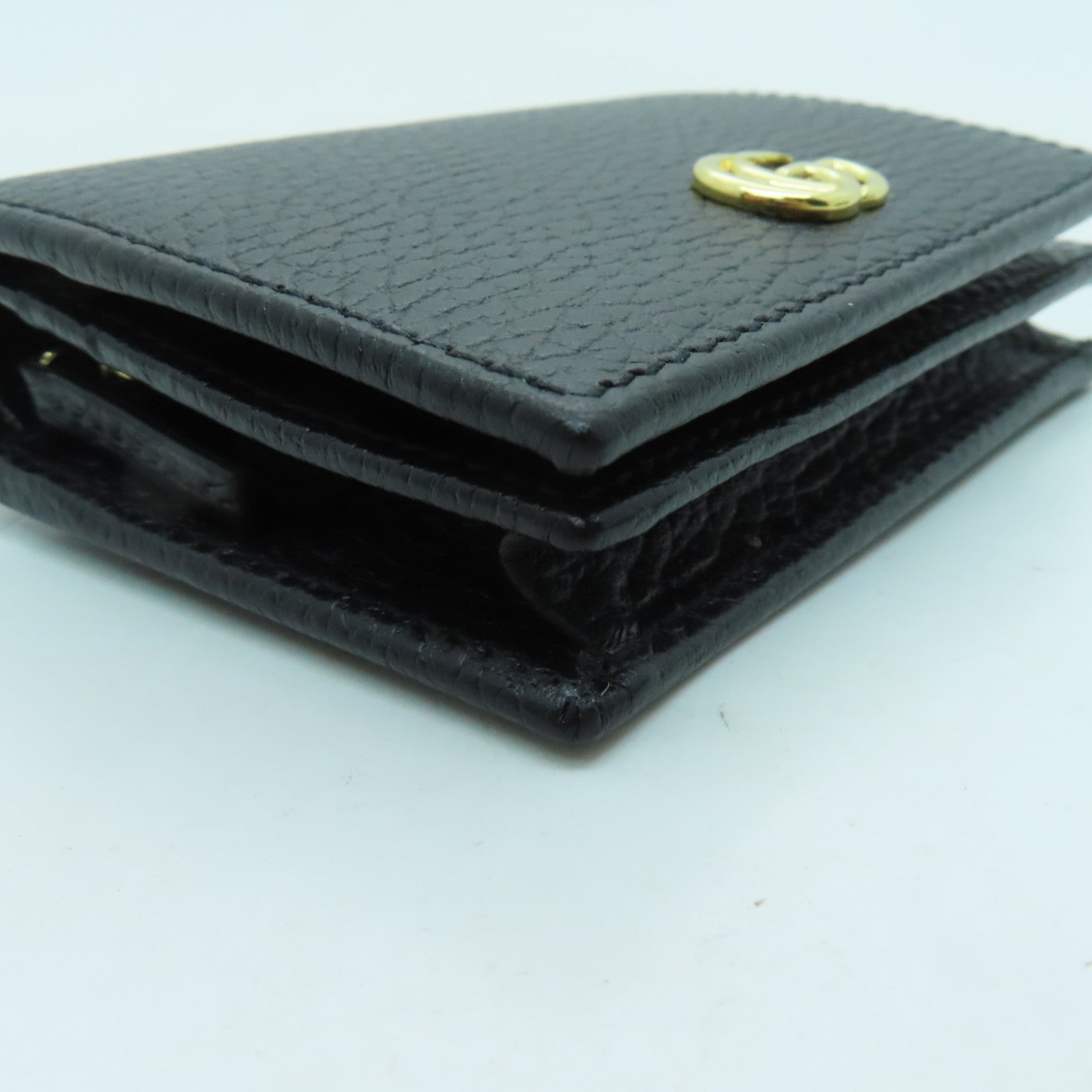 GUCCI 牛皮皮革GG Marmont Wallet金扣錢包黑色