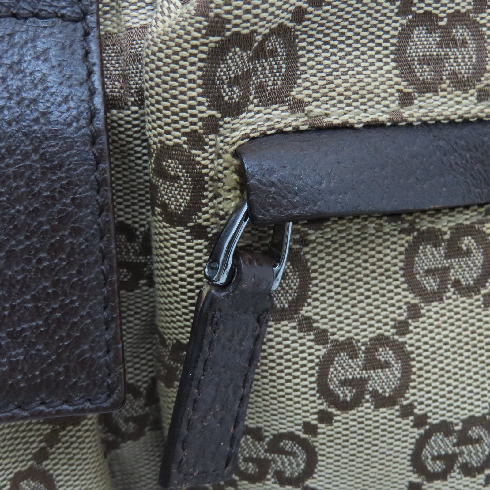 GUCCI 帆布Waist Bag銀扣腰包啡色