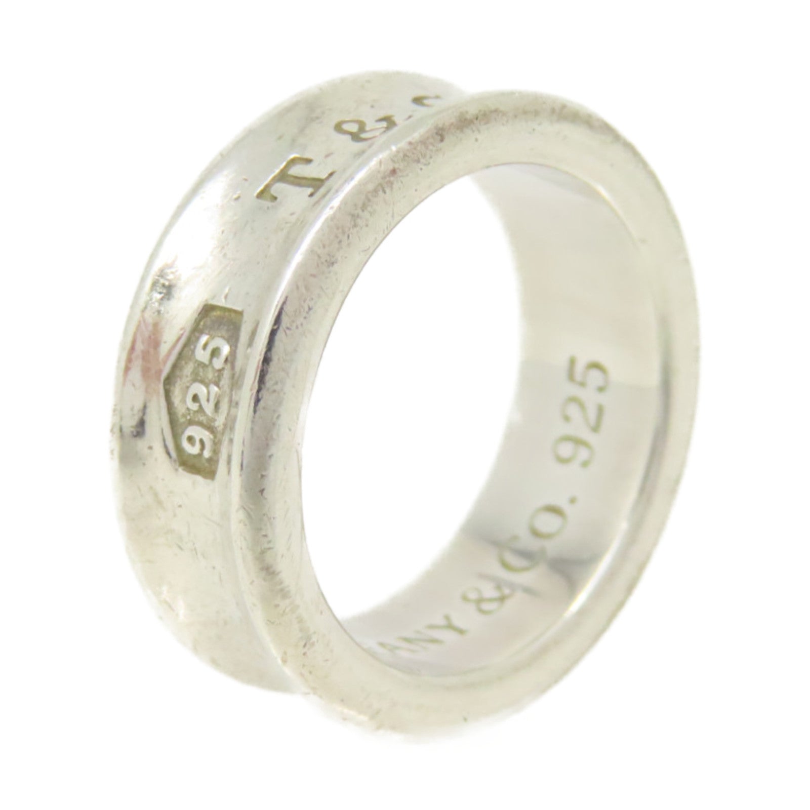 TIFFANY＆CO 925純銀Silver 1837 Circle Band Ring戒指US#4.75