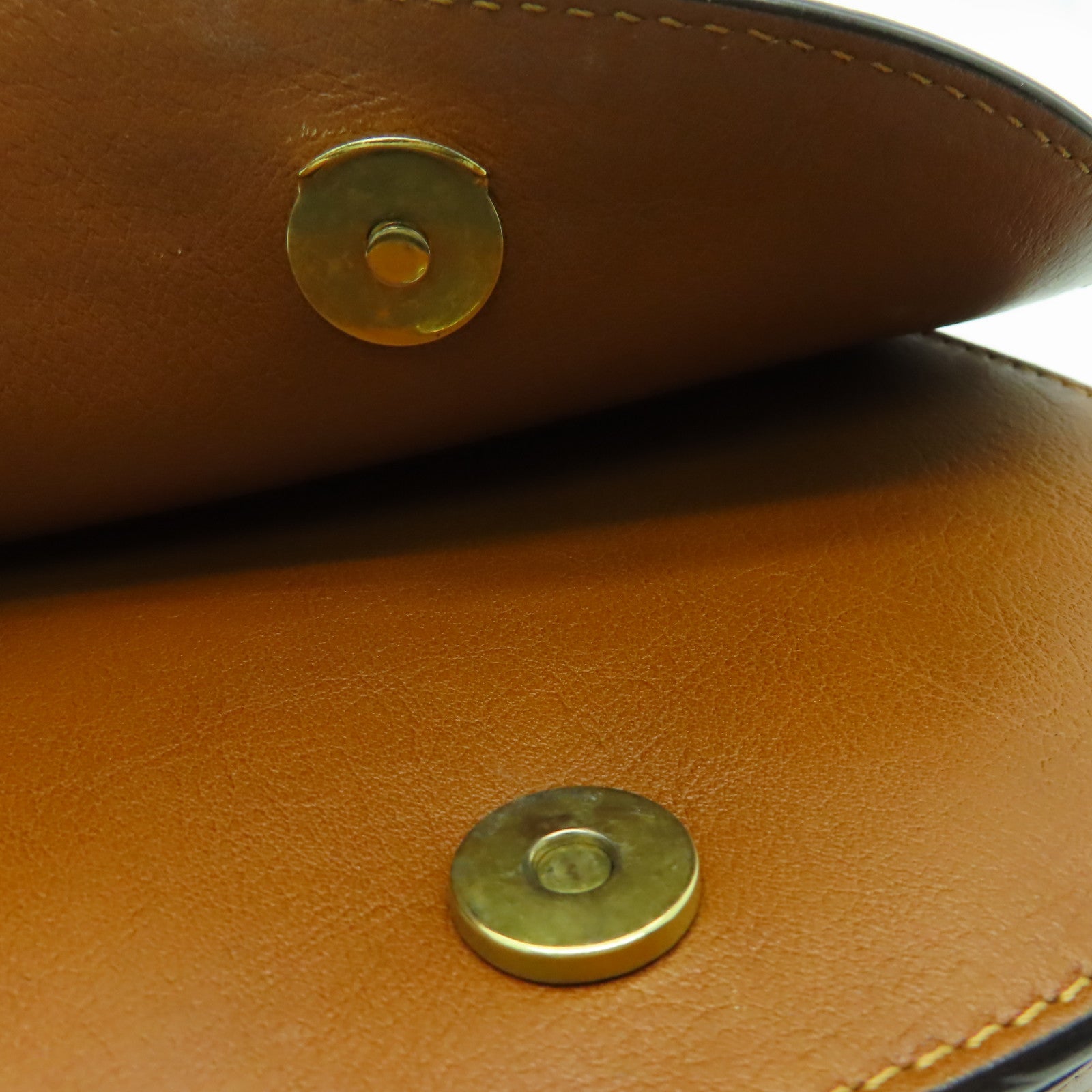 Chloe 牛皮/麂皮皮革Shoulder Bag金扣肩背袋啡色