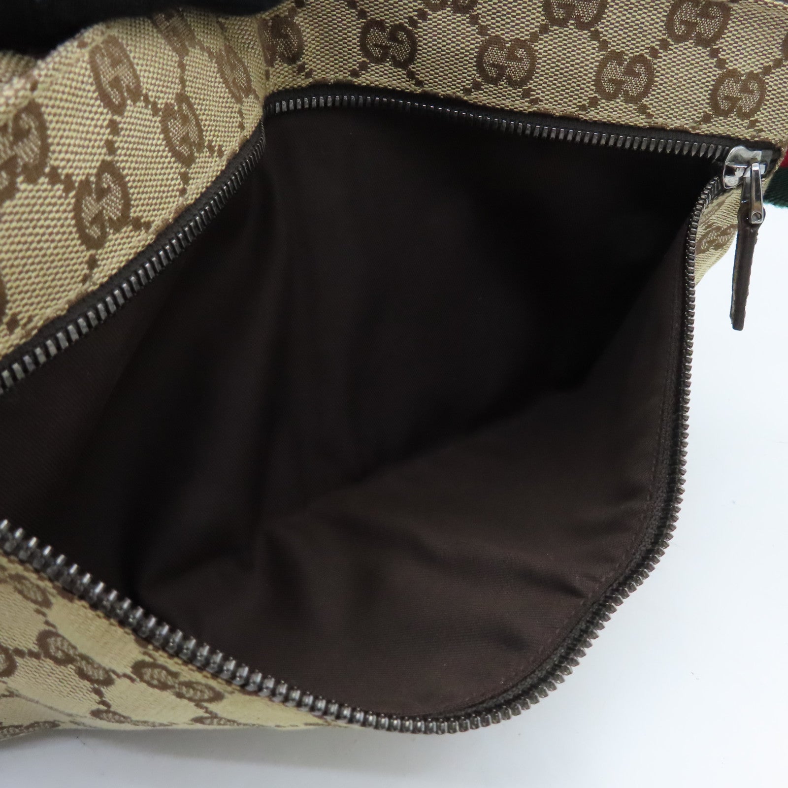 GUCCI 帆布Waist Bag銀扣腰包啡色