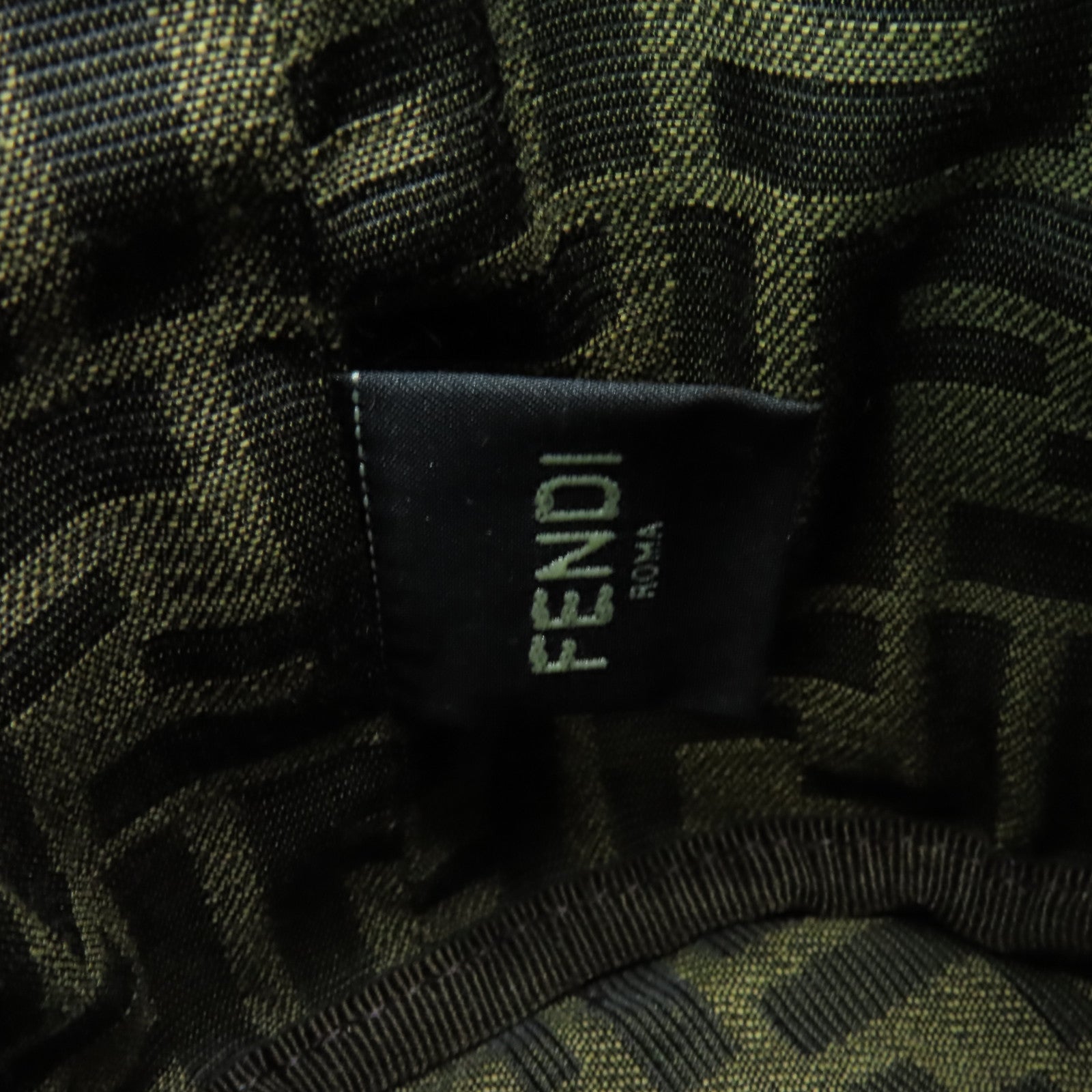 FENDI 酒椰/帆布Step Out金扣手挽肩背兩用袋棕色/米色