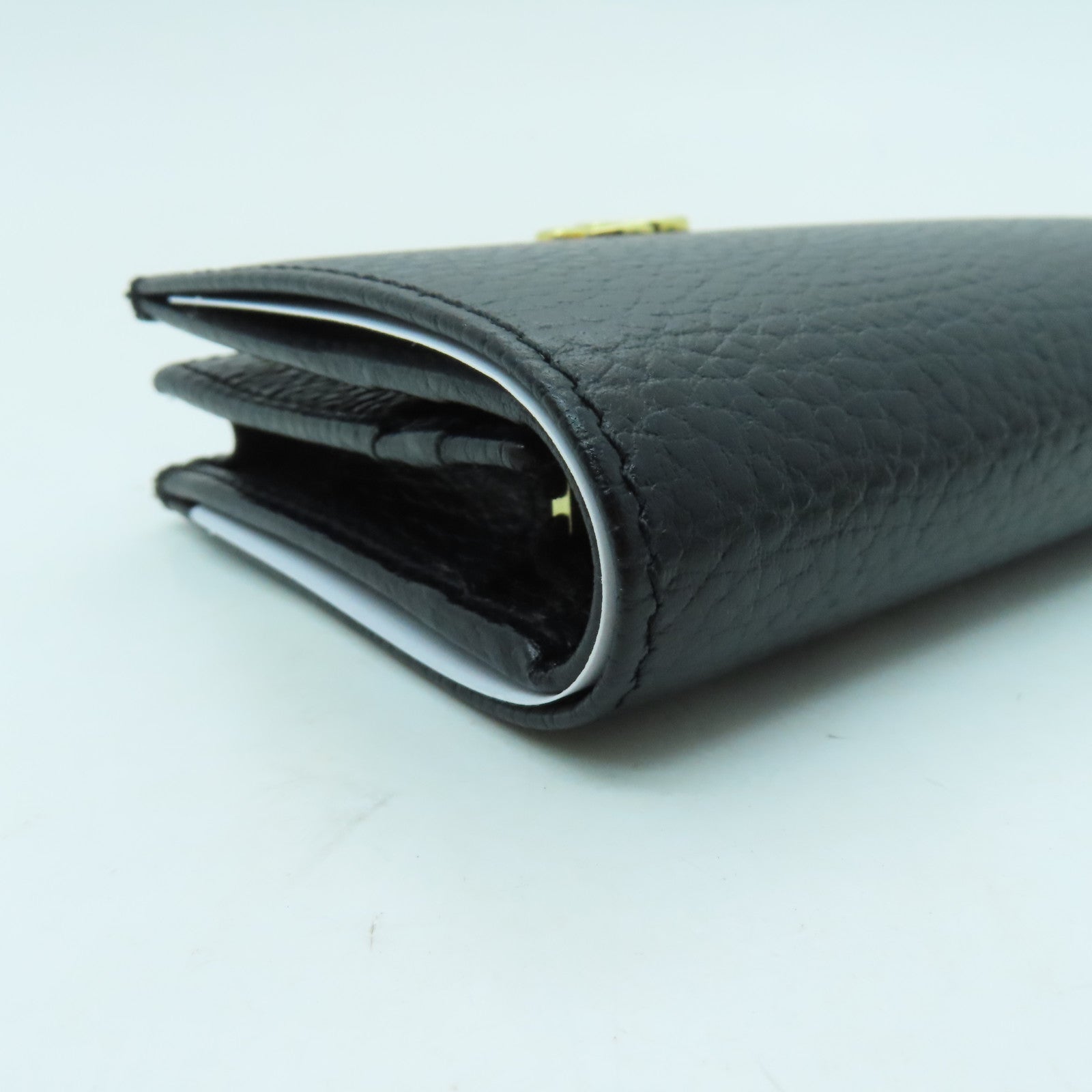 GUCCI 牛皮皮革GG Marmont Wallet金扣錢包黑色
