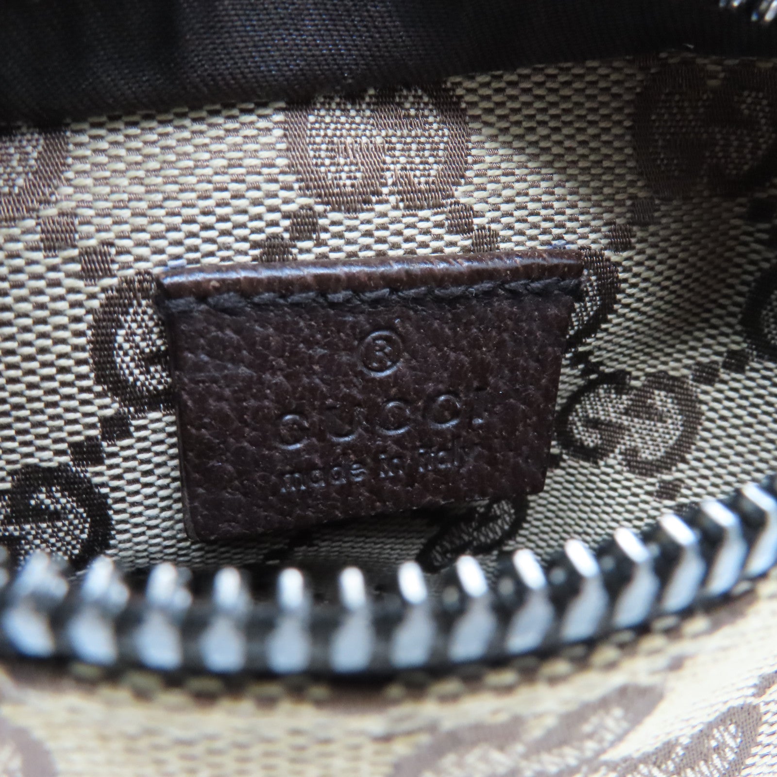 GUCCI 帆布Waist Bag銀扣腰包啡色