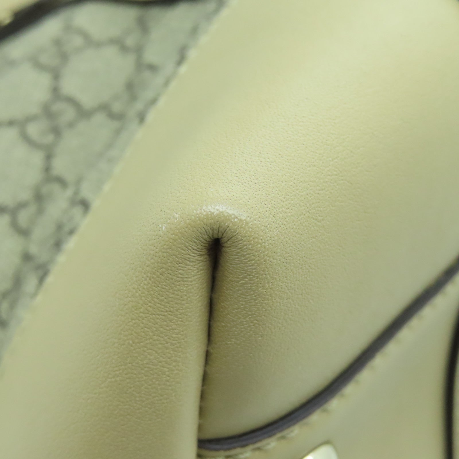 GUCCI 塗層帆布2 Way Shoulder金扣手挽肩背兩用袋灰色