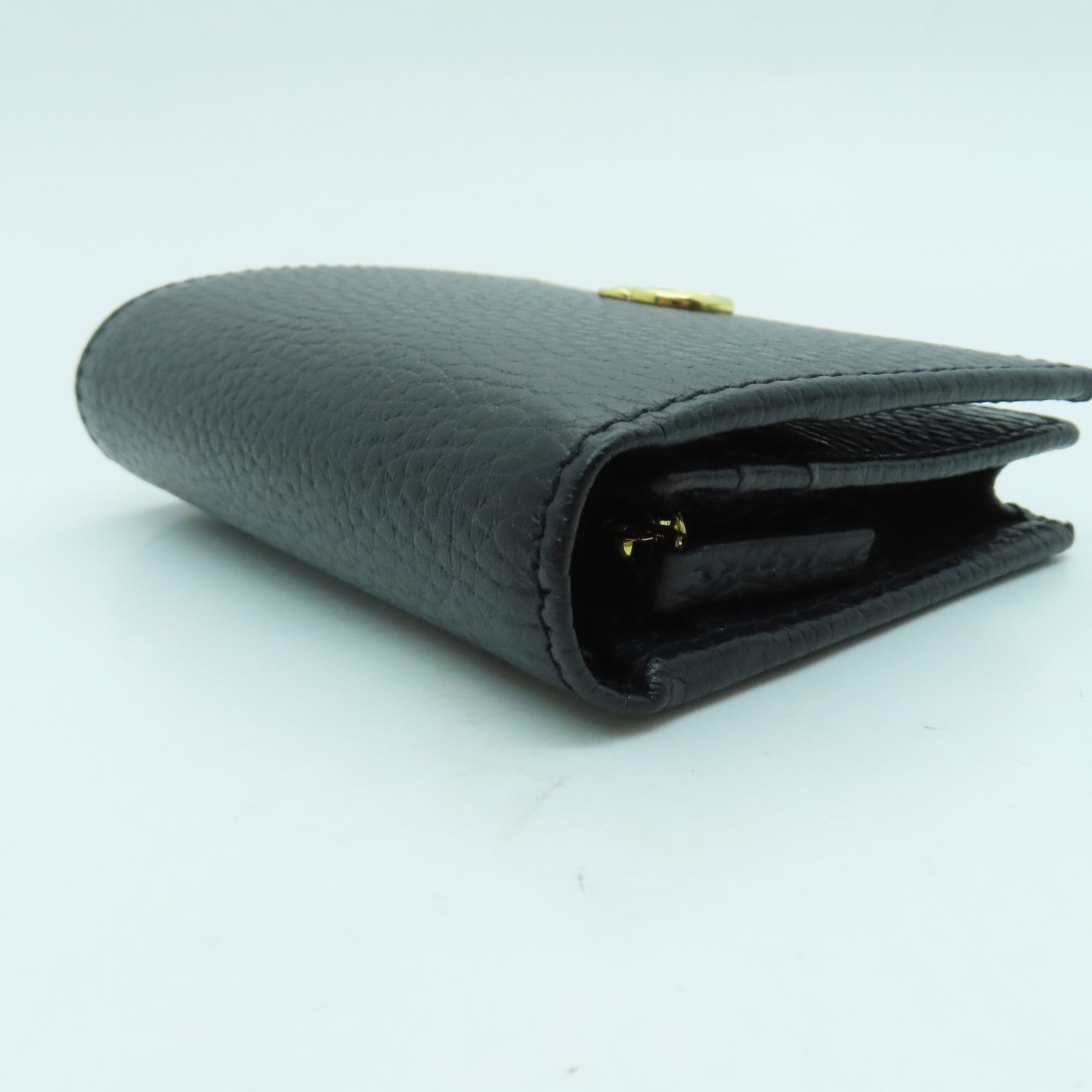GUCCI 牛皮皮革GG Marmont Wallet金扣錢包黑色