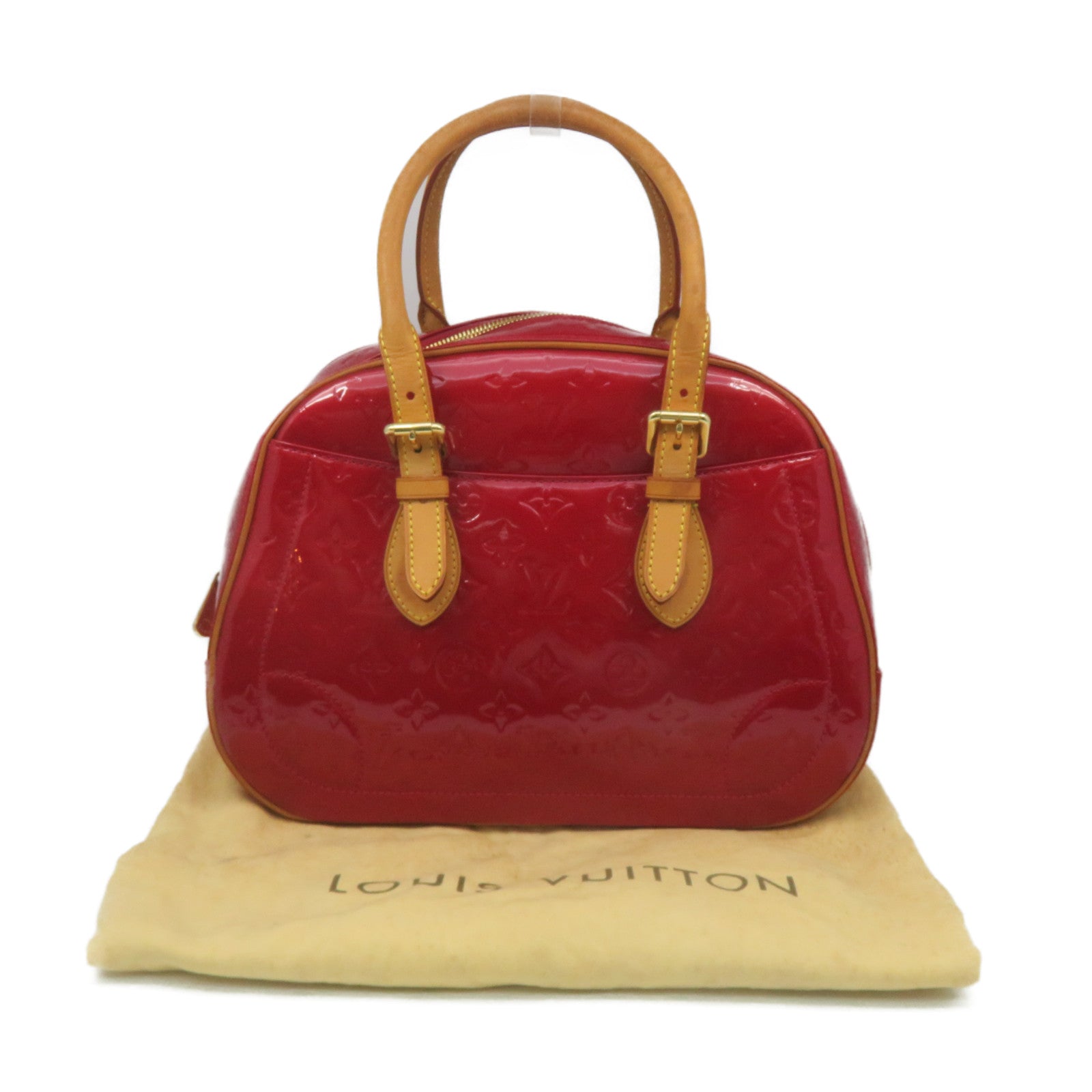 LOUIS VUITTON Vernis Summit Drive Hand Bag Red