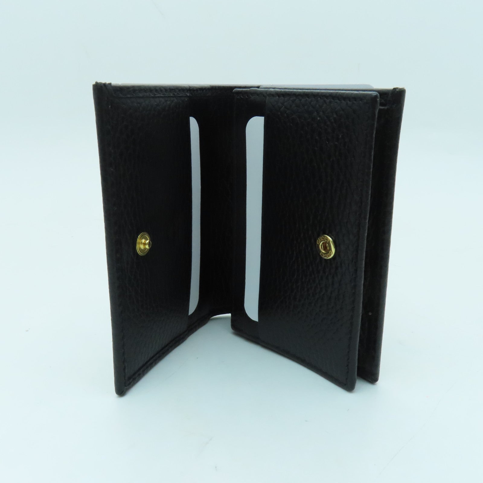 GUCCI 牛皮皮革GG Marmont Wallet金扣錢包黑色