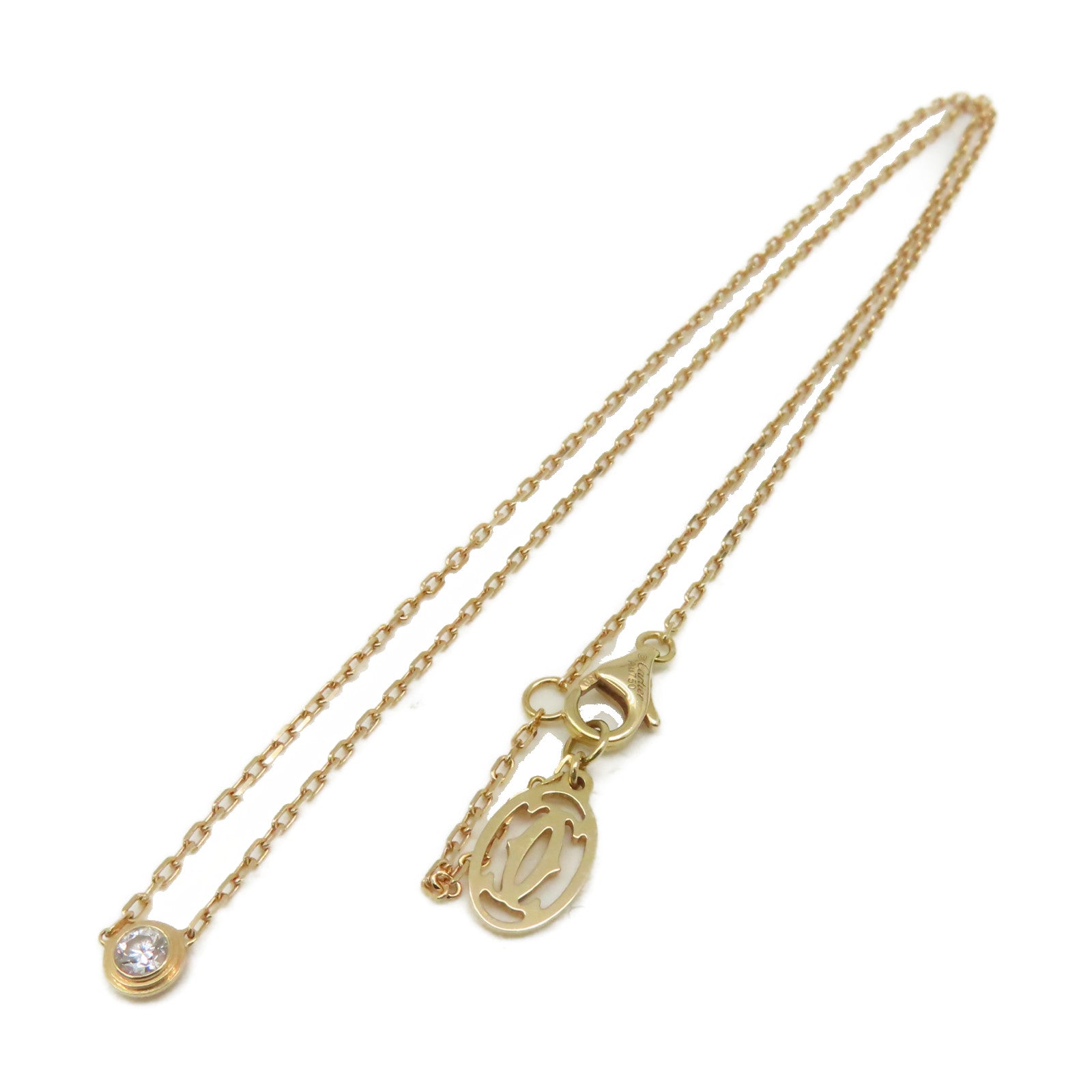 CARTIER 18K玫瑰金d'Amour Necklace鑽石項鏈