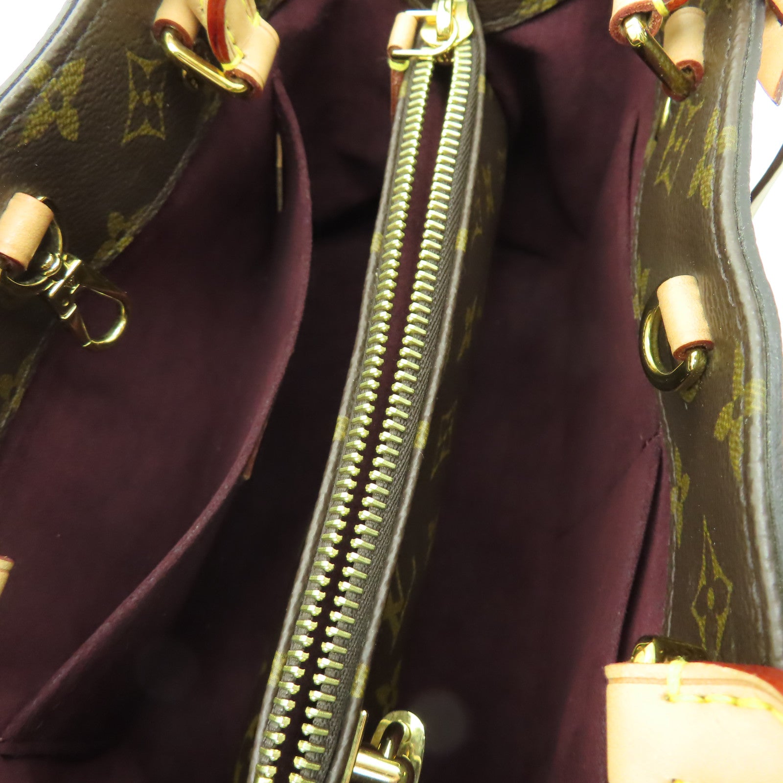 LOUIS VUITTON Monogram Montaigne BB金扣手挽肩背兩用袋啡色