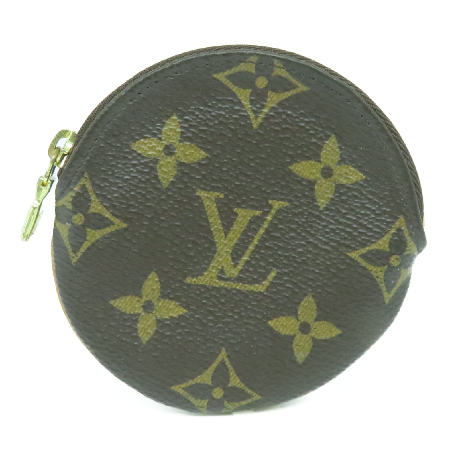 LOUIS VUITTON Monogram Coin Case金扣零钱包啡色