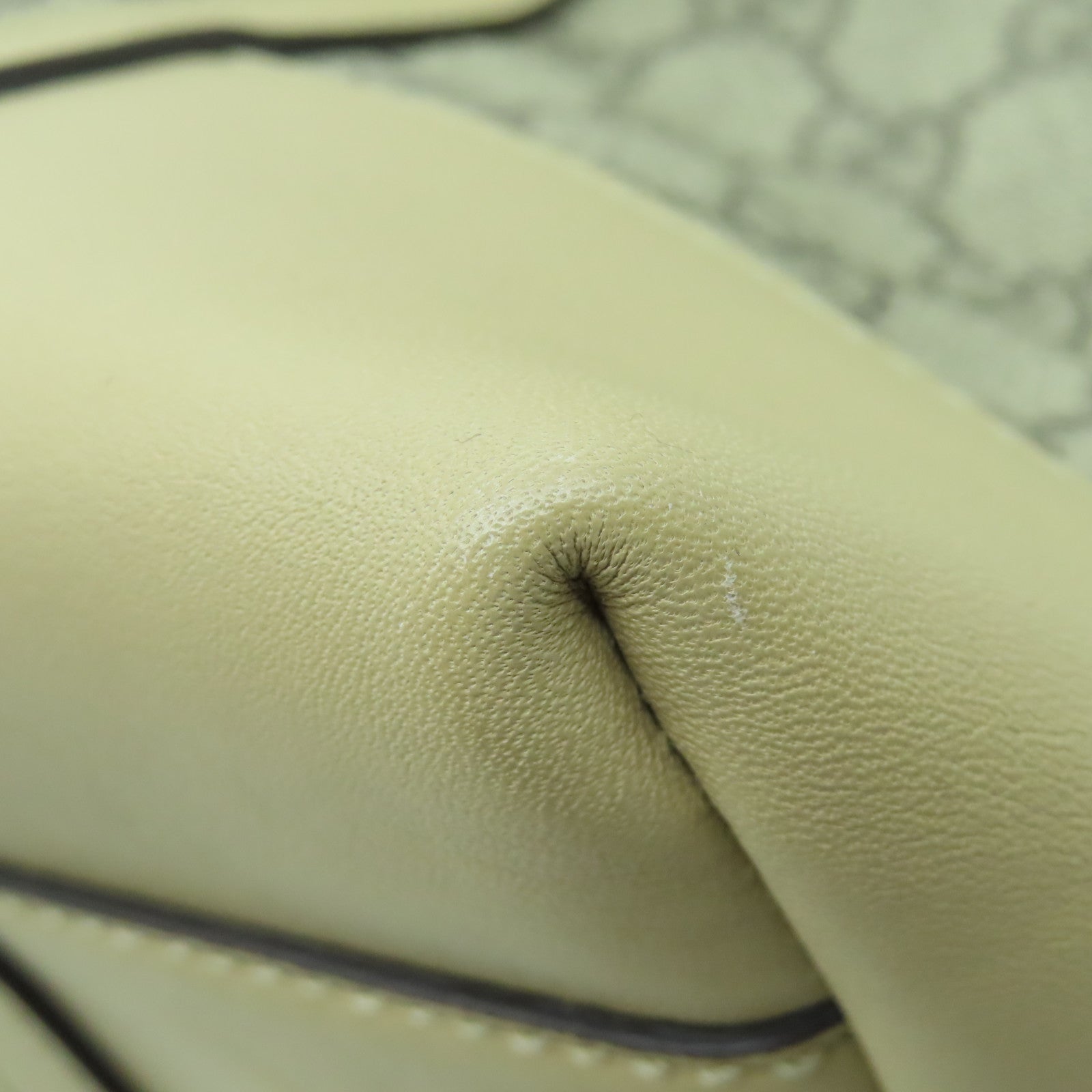 GUCCI 塗層帆布2 Way Shoulder金扣手挽肩背兩用袋灰色