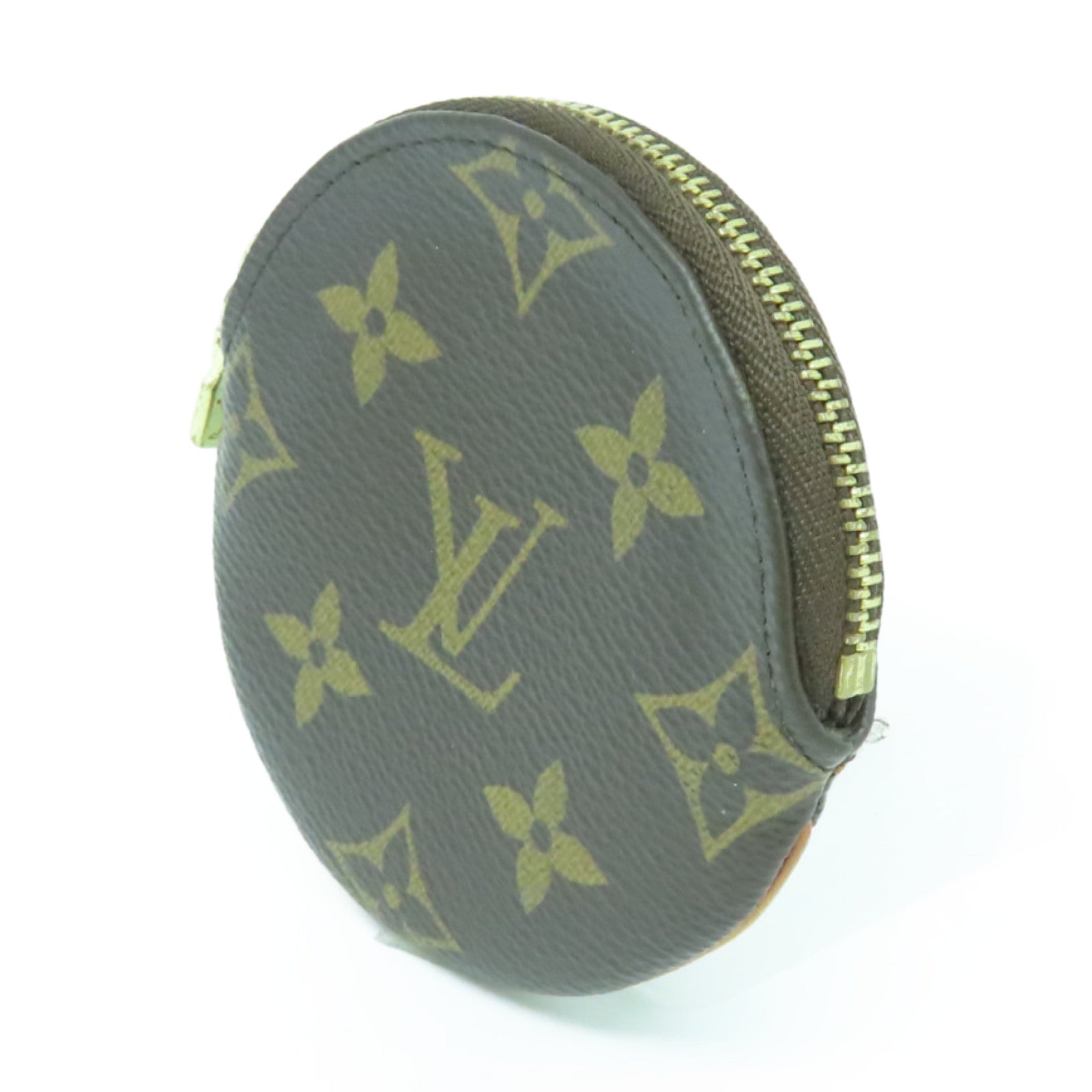 LOUIS VUITTON Monogram Coin Case金扣零钱包啡色