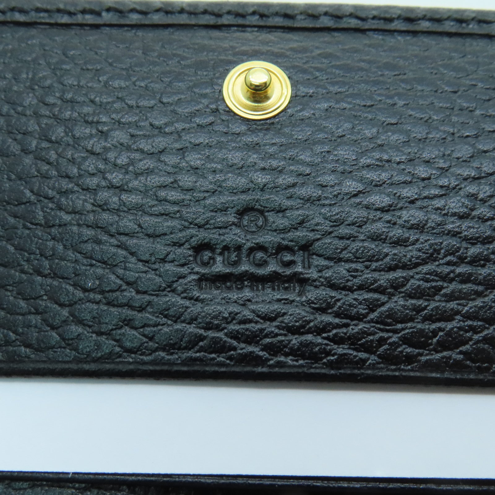 GUCCI 牛皮皮革GG Marmont Wallet金扣錢包黑色