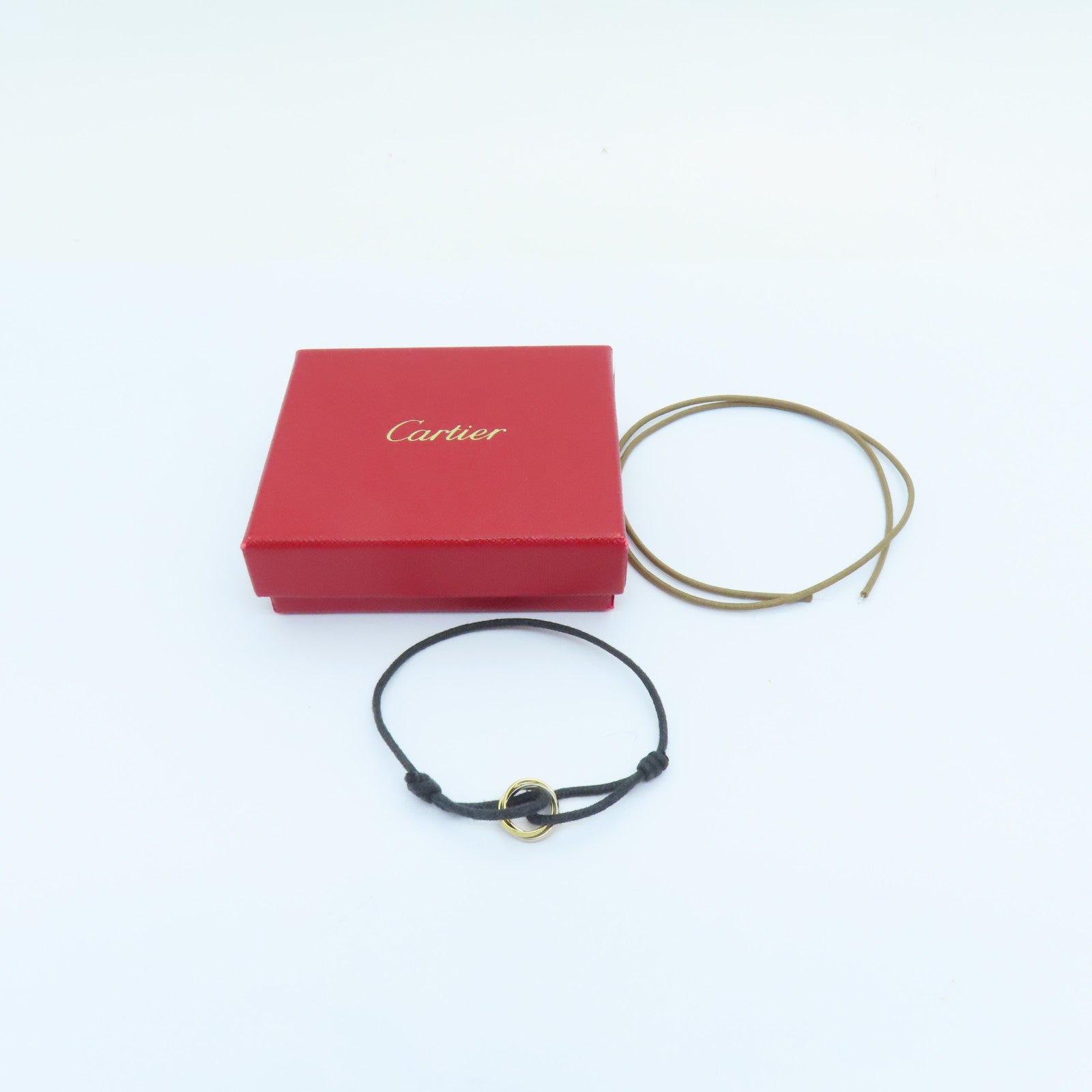 CARTIER 18K黄金/白金/玫瑰金Trinity Bracelet手带金色