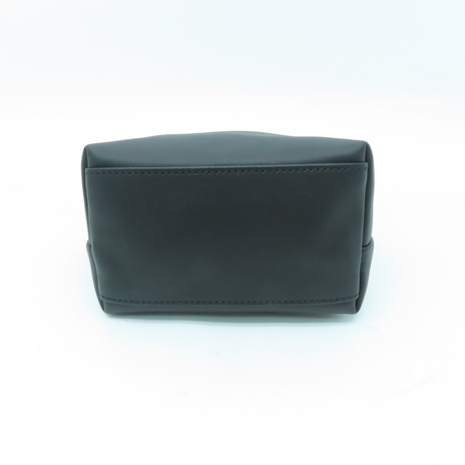 Longchamp 牛皮皮革２Way Shoulder Bag黑扣手挽肩背兩用袋黑色