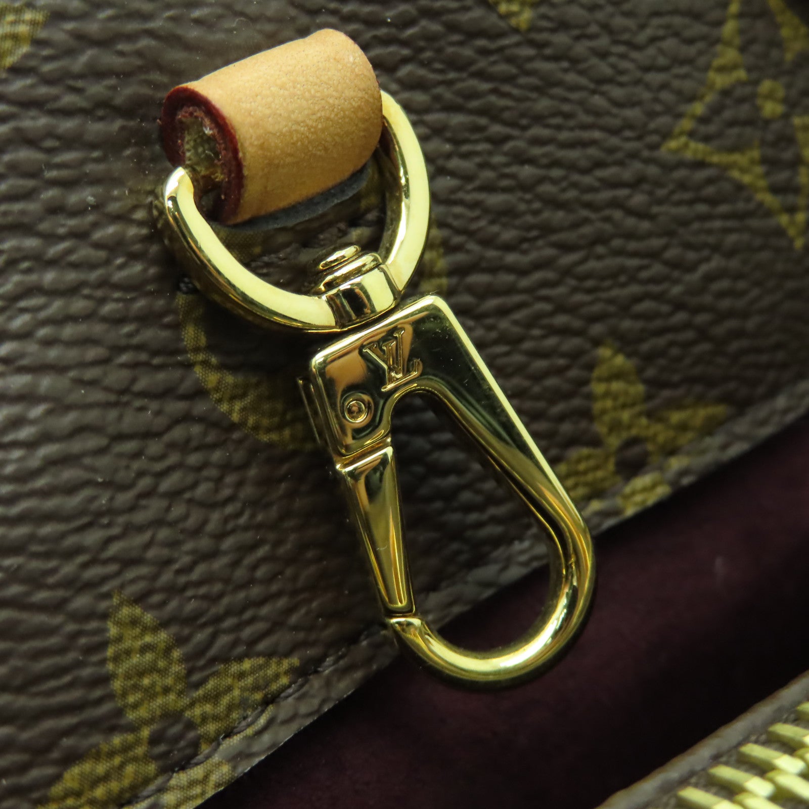 LOUIS VUITTON Monogram Montaigne BB金扣手挽肩背兩用袋啡色